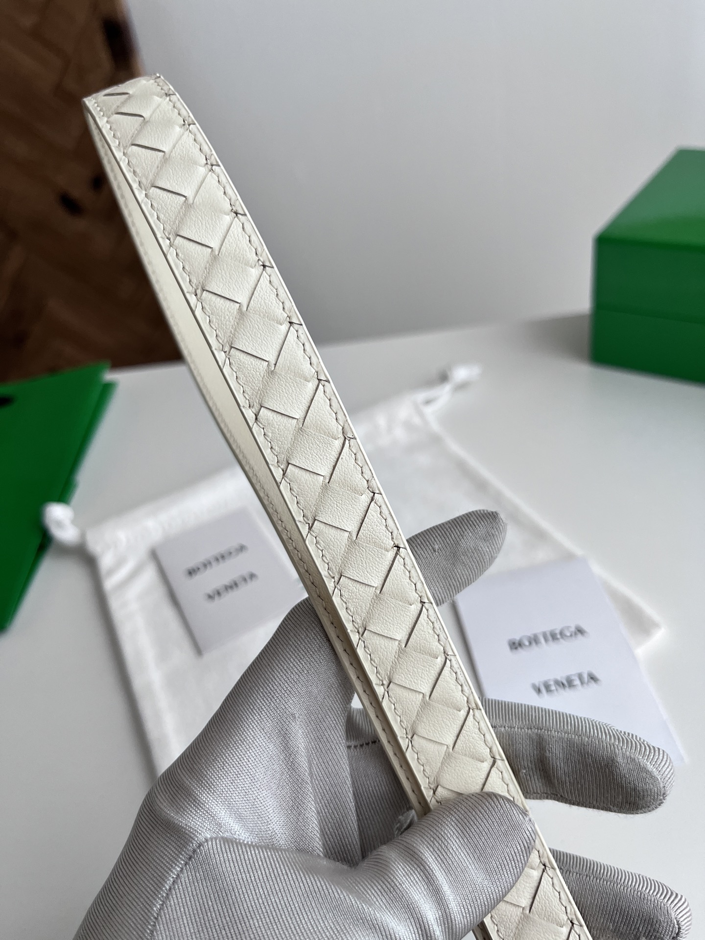 Bottega Veneta 보테가 베네타 인트레치아토 레더 슬림 여성용 벨트 2cm 5