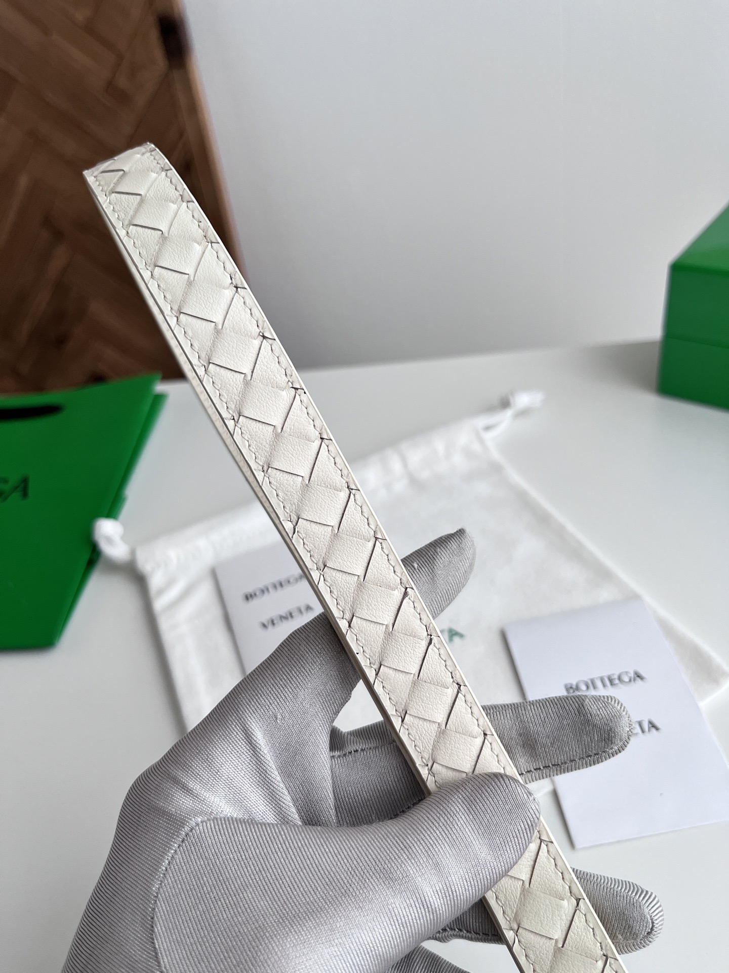 Bottega Veneta 보테가 베네타 인트레치아토 레더 슬림 여성용 벨트 2cm 11