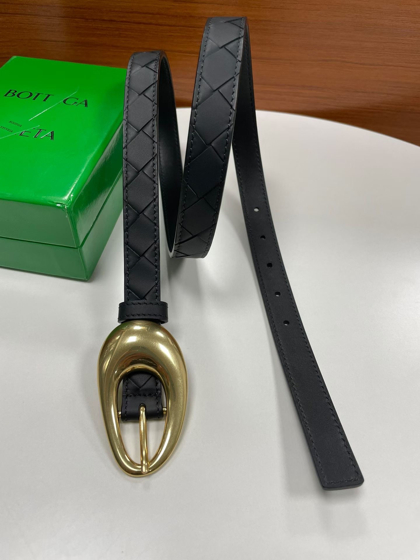 Bottega Veneta 보테가베네타 보테가 베네타 빈티지 버클 송아지가죽 벨트 5