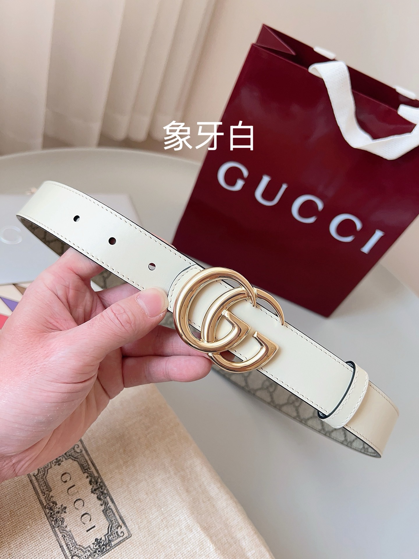 Gucci 구찌 GG 마몽트 양면 GG 수프림 벨트 5