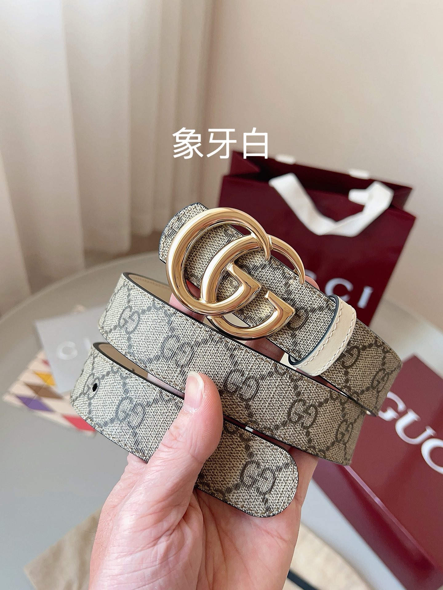 Gucci 구찌 GG 마몽트 양면 GG 수프림 벨트 6