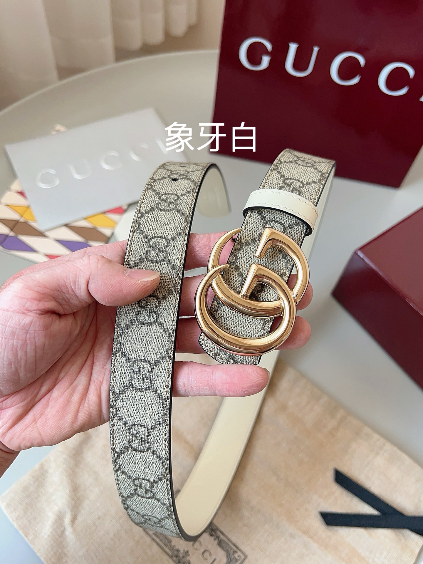 Gucci 구찌 GG 마몽트 양면 GG 수프림 벨트 9