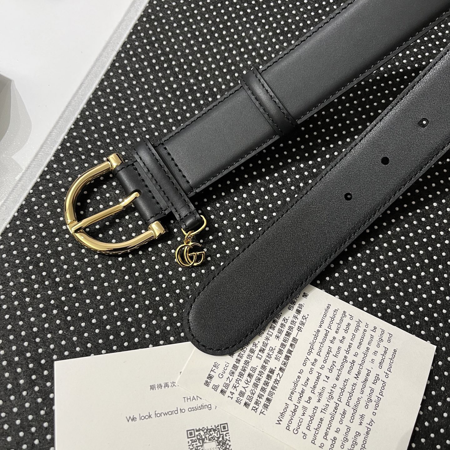 Gucci 구찌 여성 3.5cm 가죽 벨트 골드 GG 참장식 5