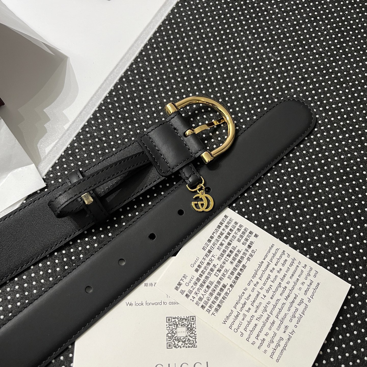 Gucci 구찌 여성 3.5cm 가죽 벨트 골드 GG 참장식 6