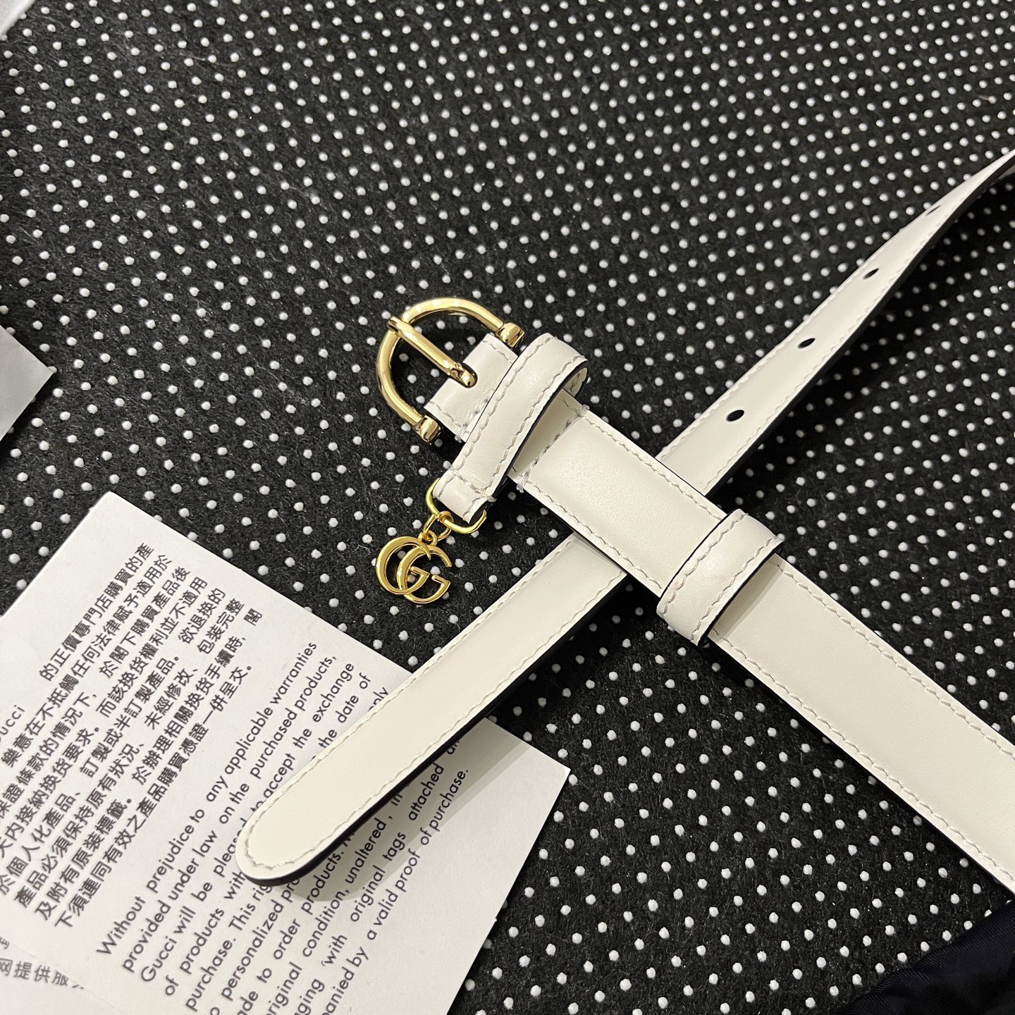 Gucci 구찌 인터로킹 G 참 장식 레더 벨트 35mm 8