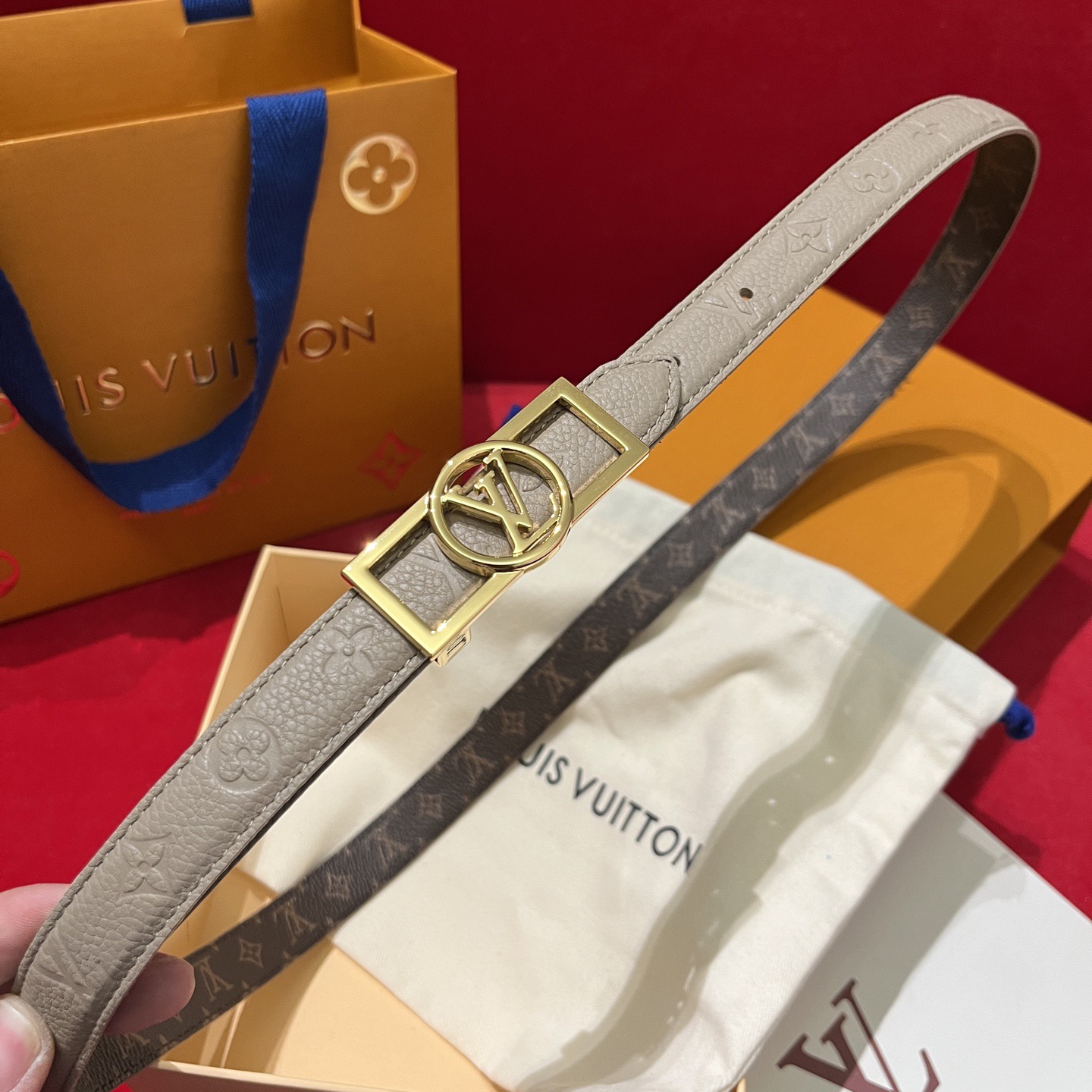Louis Vuitton 루이비통 플라워 버클 모노그램 리버서블 여성 벨트 7