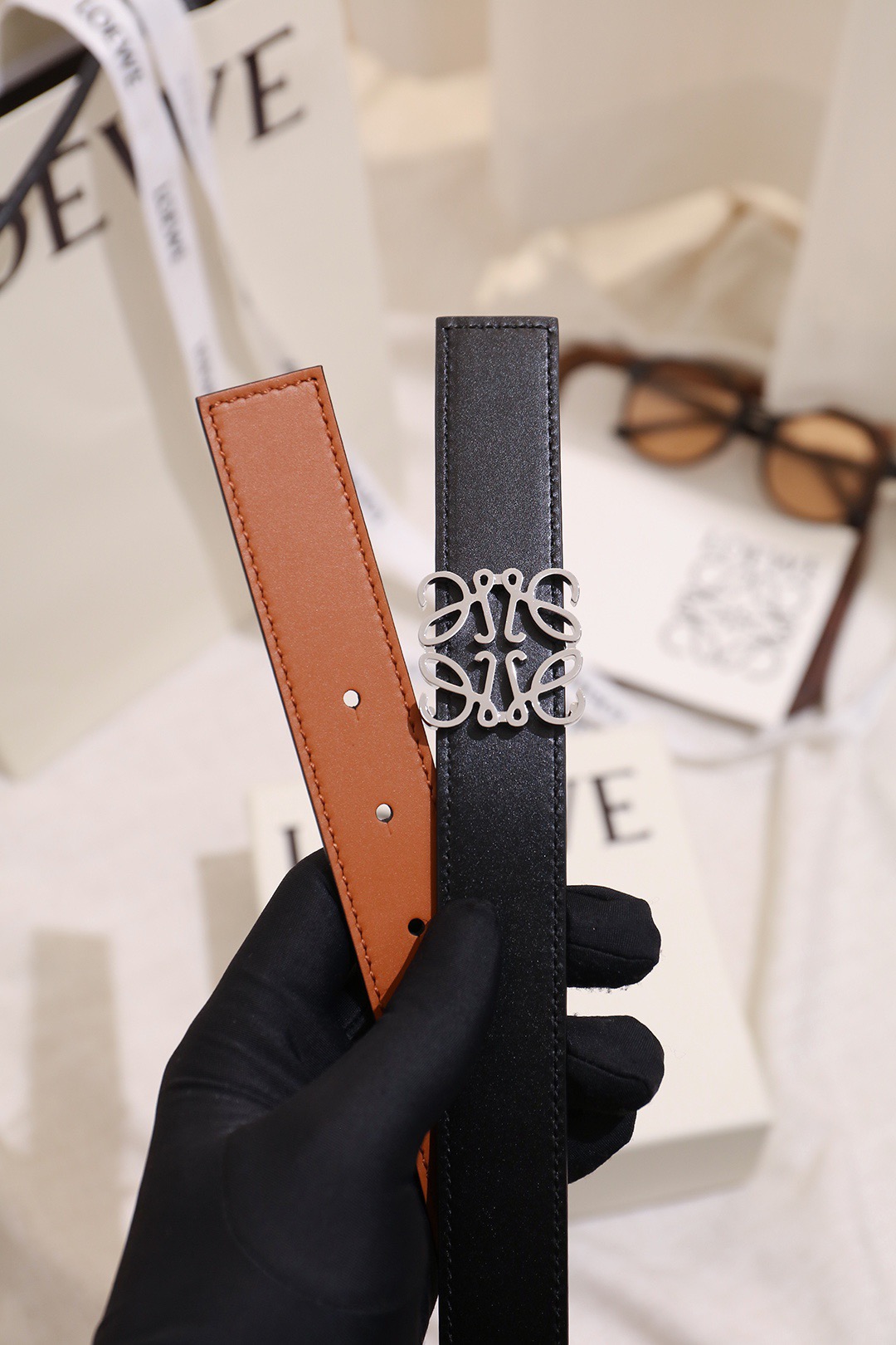 Loewe 로에베 아나그램 리버서블 벨트 28mm 4