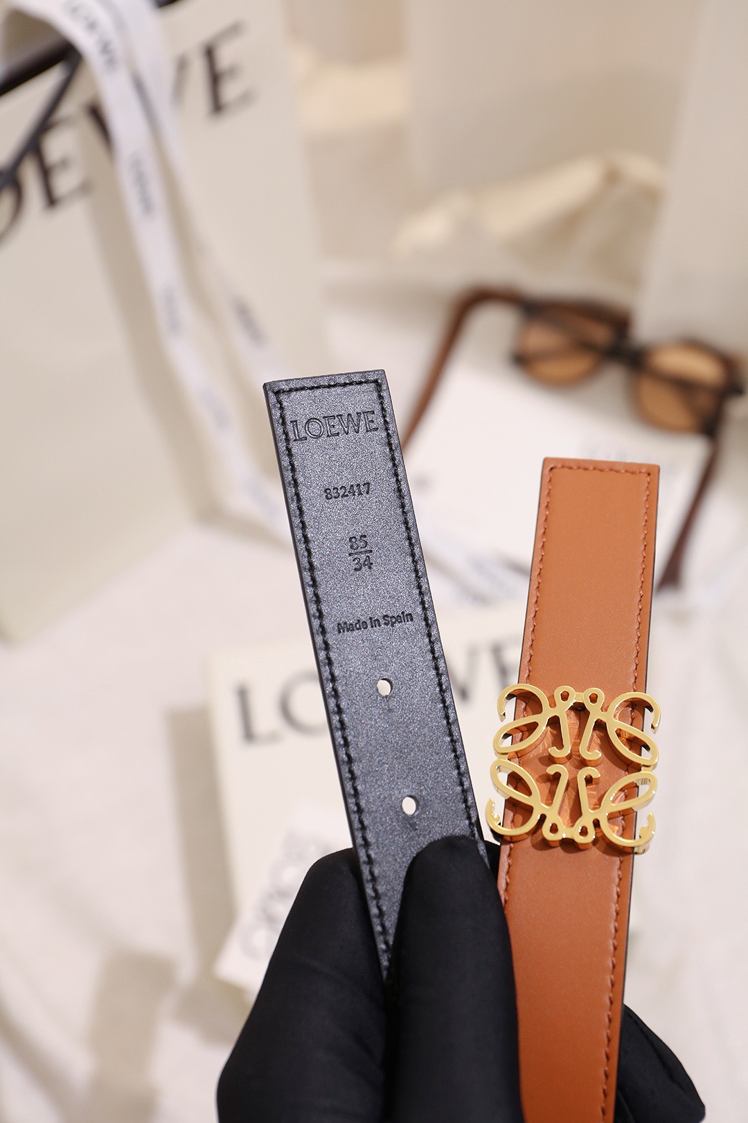 Loewe 로에베 아나그램 리버서블 벨트 28mm 4