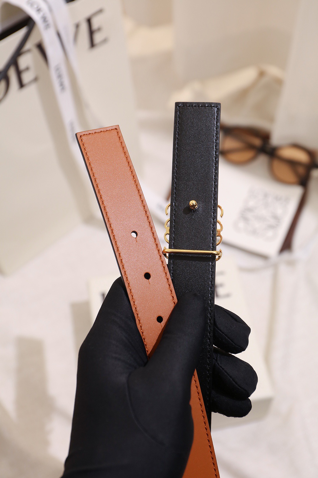 Loewe 로에베 아나그램 리버서블 벨트 28mm 5