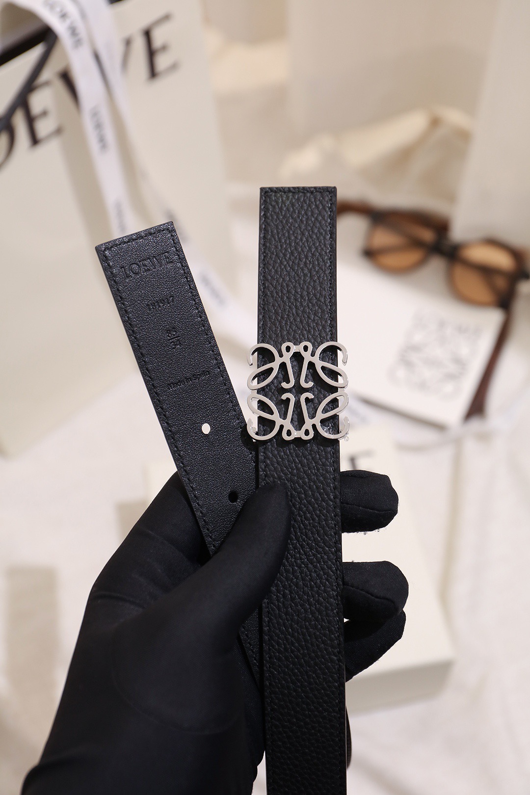 Loewe 로에베 아나그램 리버서블 벨트 28mm 4