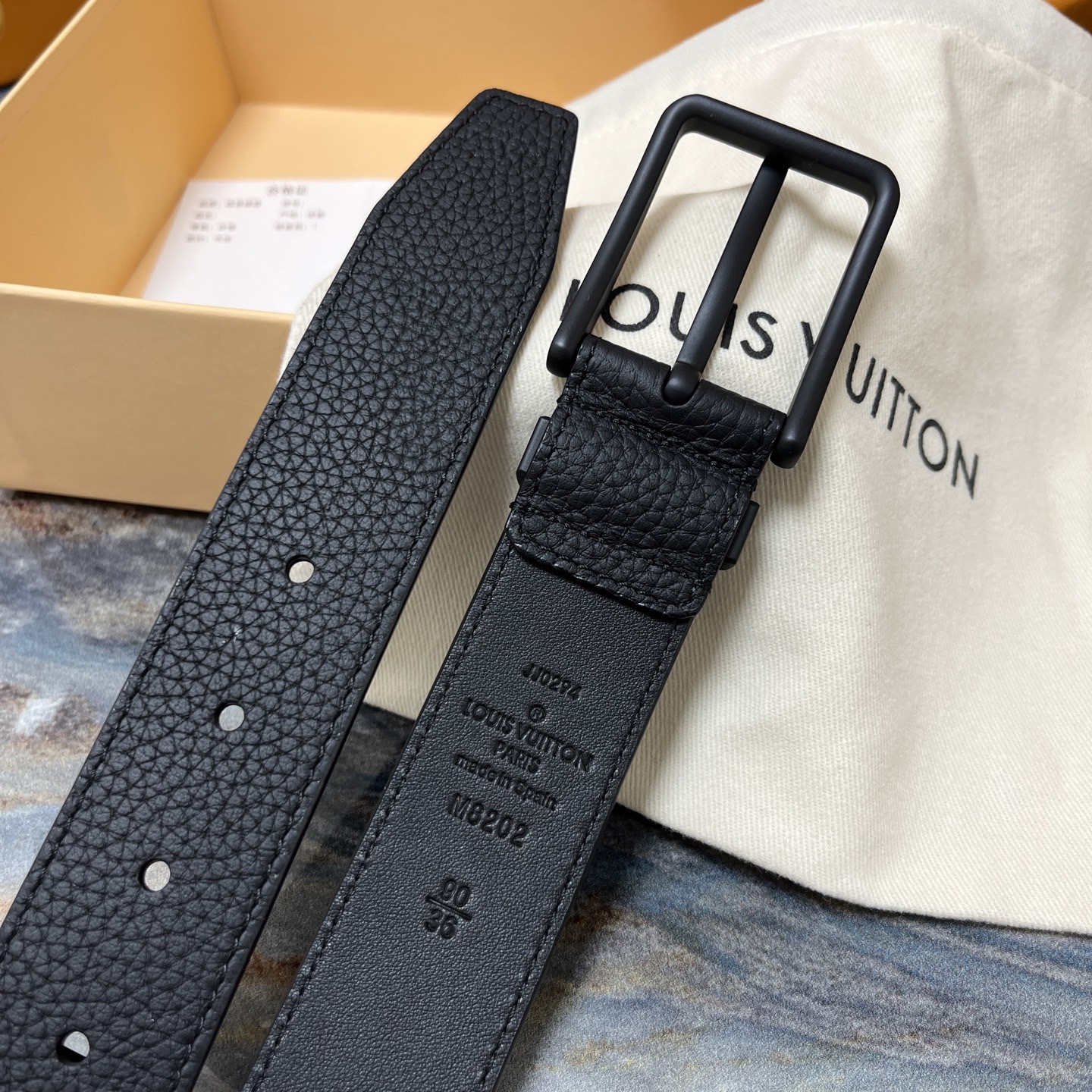 Louis Vuitton 루이비통 남성 모노그램 가죽 벨트 7