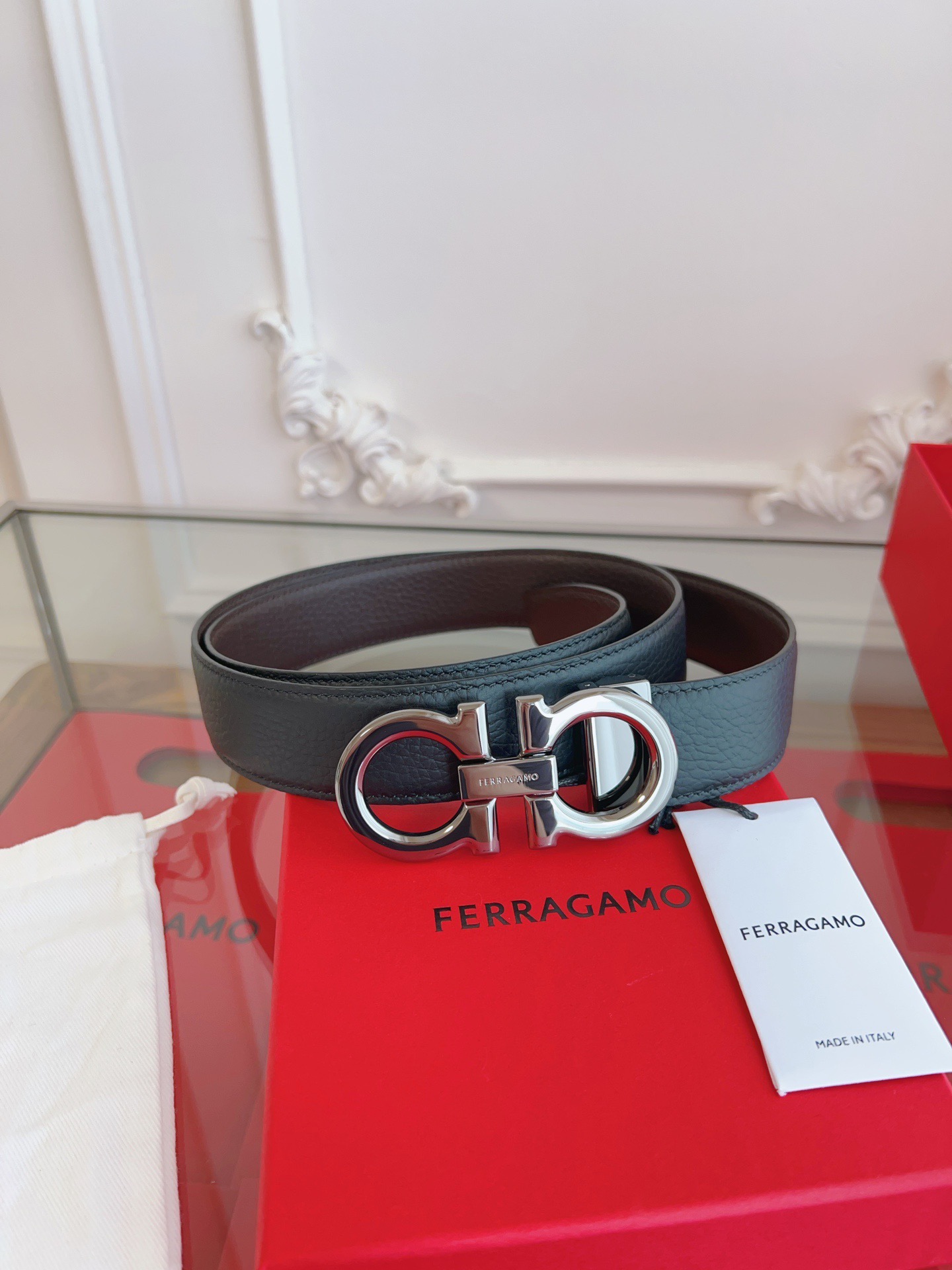Ferragamo 페라가모 간치니 버클 가죽 벨트 1