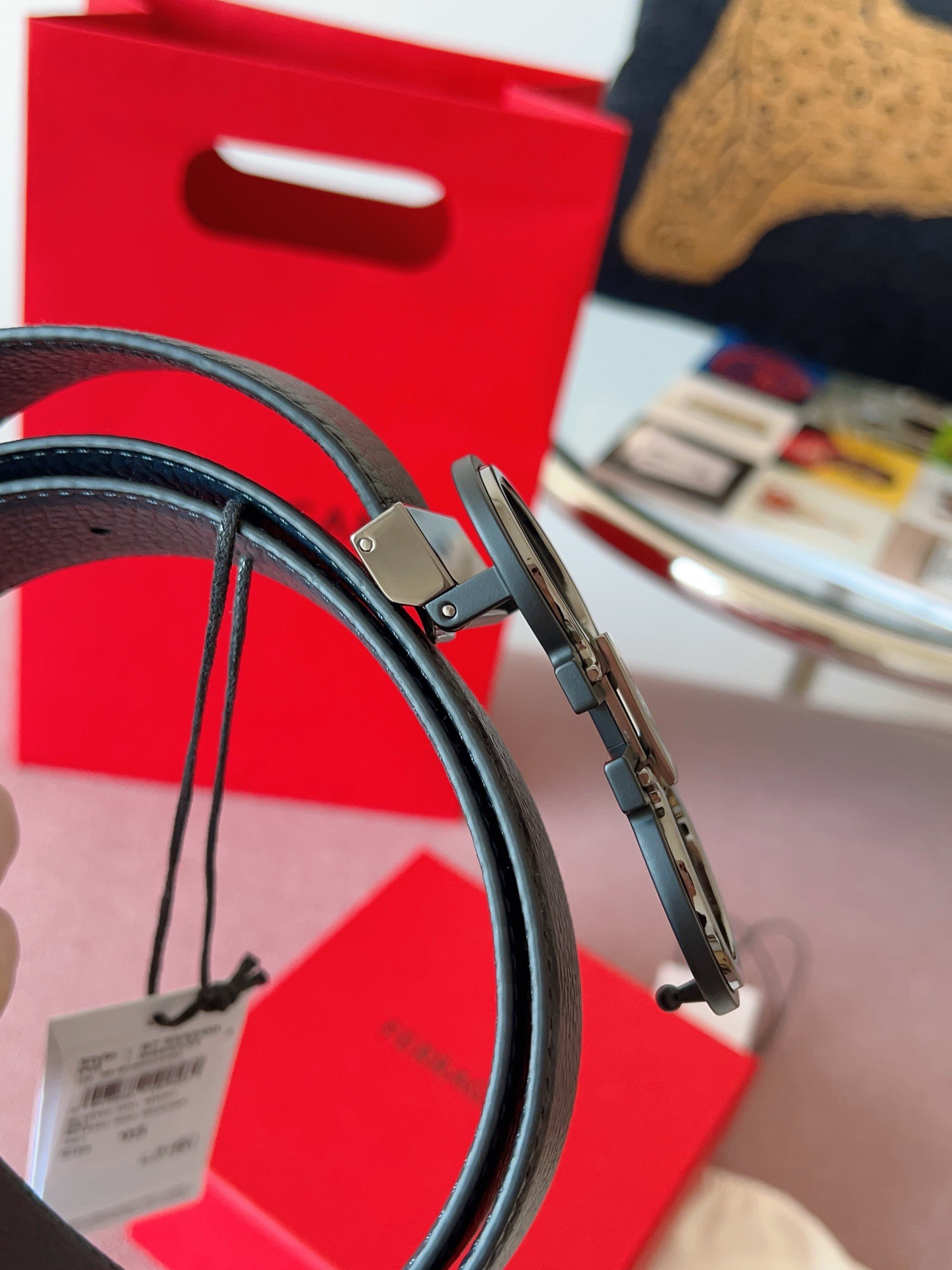 Ferragamo 페라가모 간치니 버클 소가죽 벨트 8