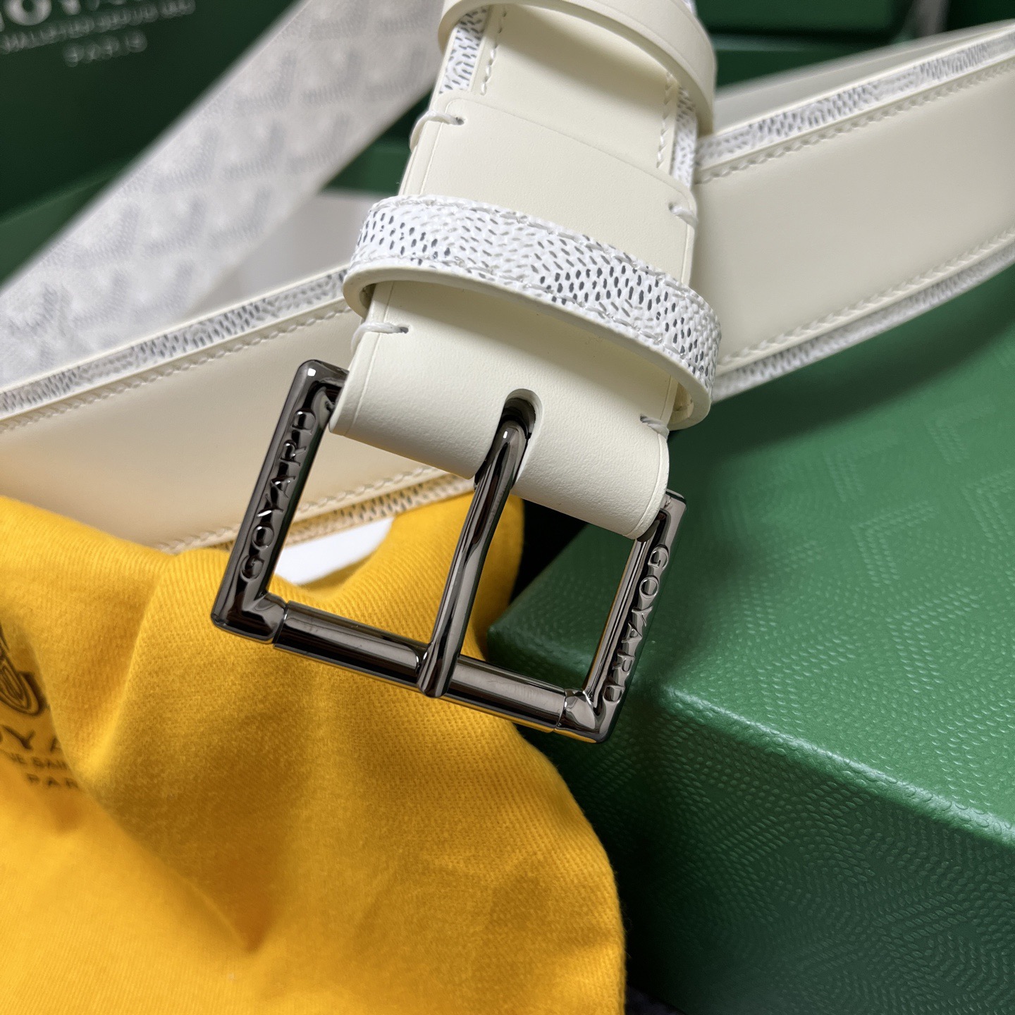 Goyard 고야드 소가죽 캔버스 리버서블 벨트 2