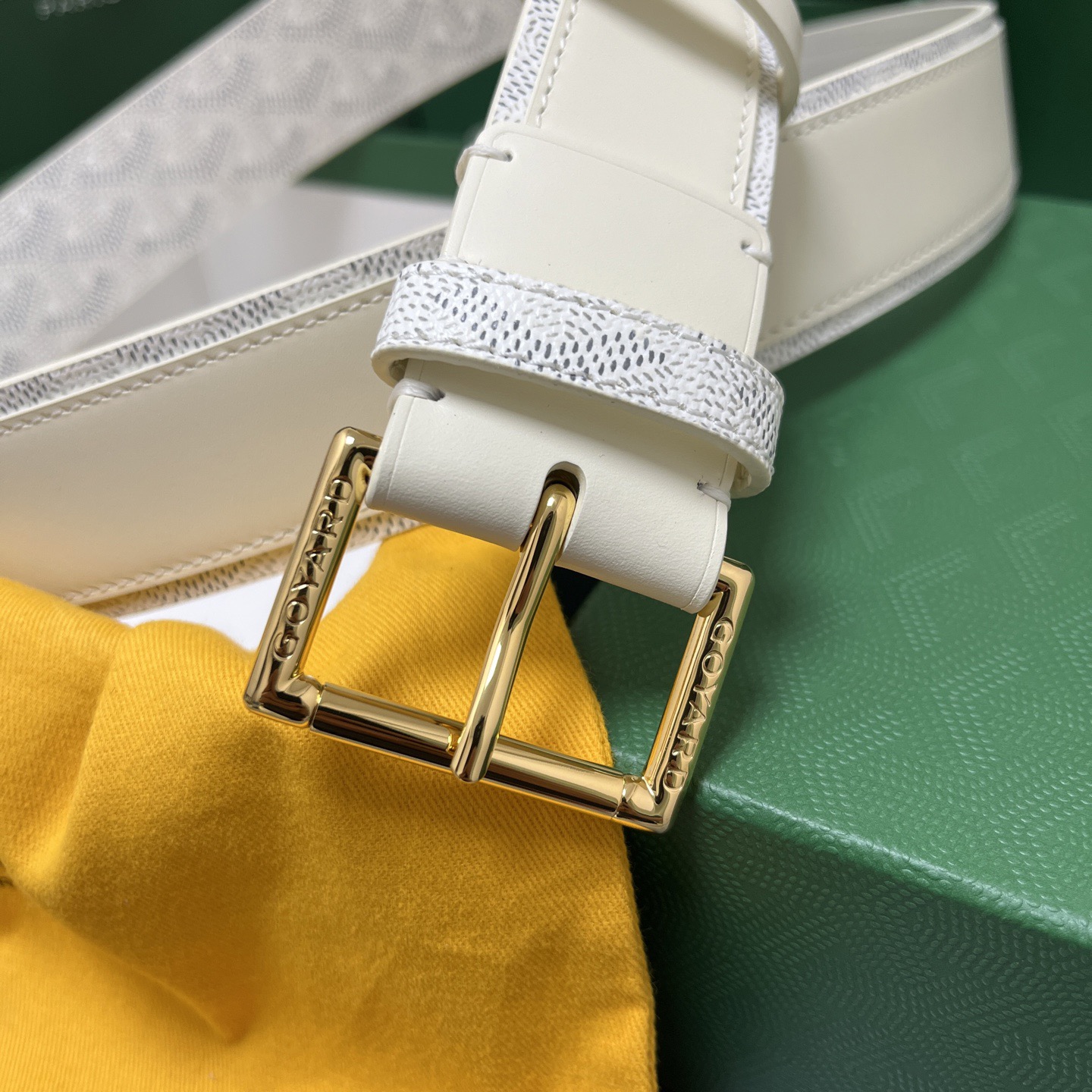 Goyard 고야드 소가죽 캔버스 리버서블 벨트 3