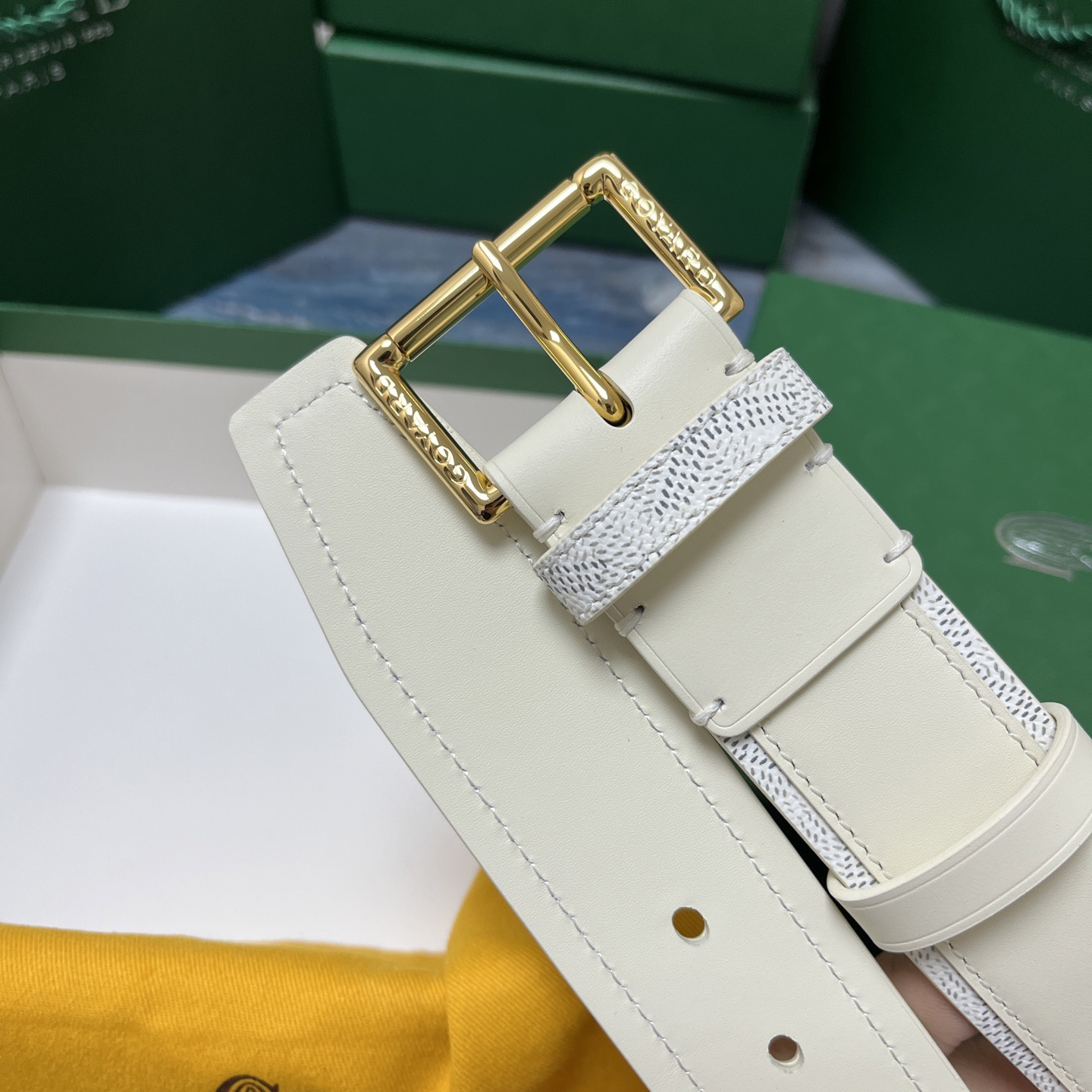 Goyard 고야드 소가죽 캔버스 리버서블 벨트 7