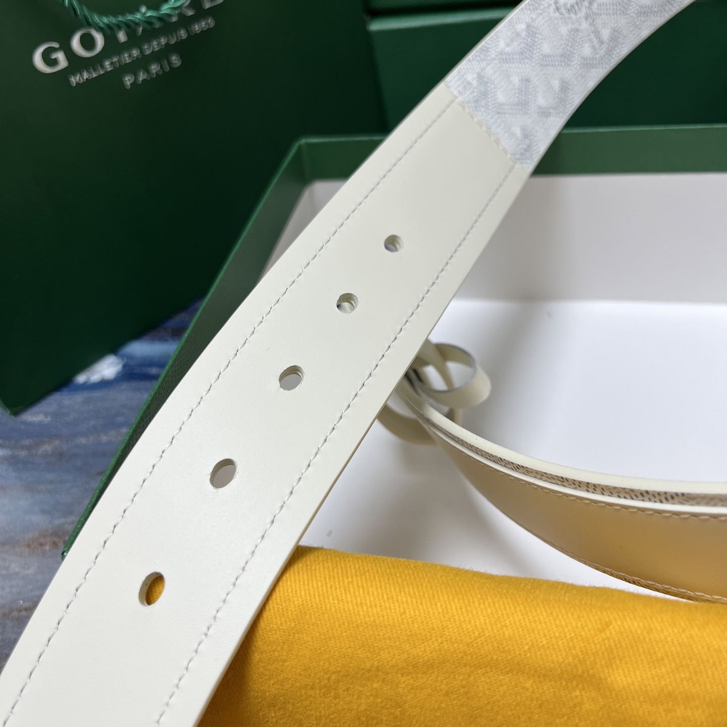 Goyard 고야드 소가죽 캔버스 리버서블 벨트 5