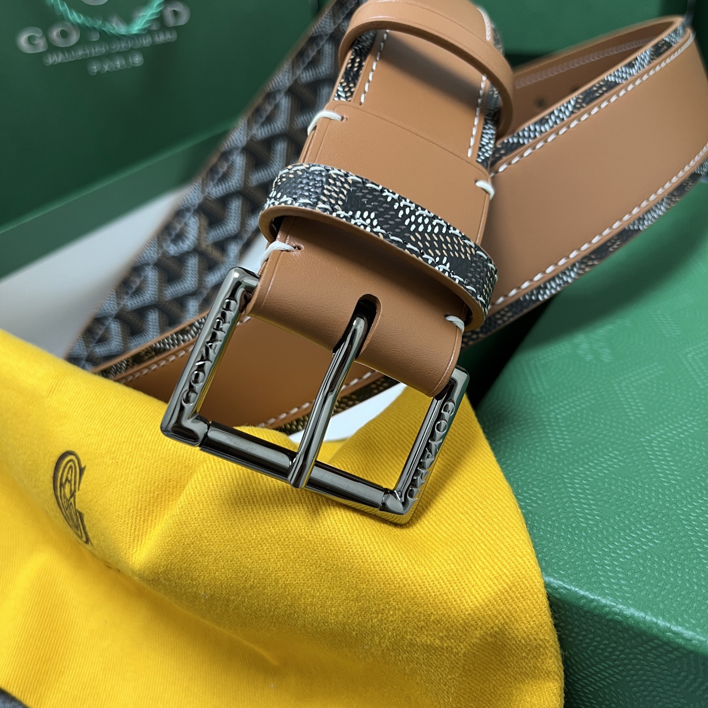 Goyard 고야드 소가죽 패턴 리버서블 벨트 2