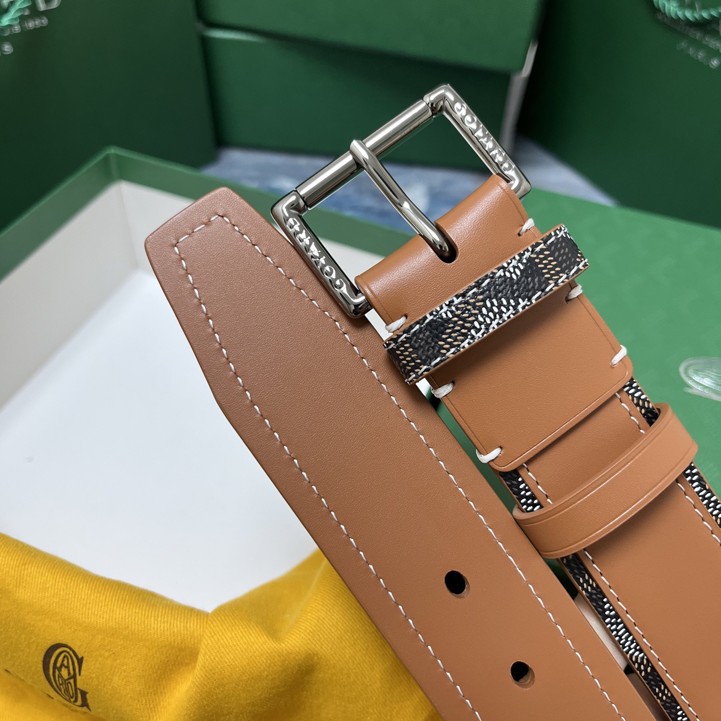 Goyard 고야드 소가죽 패턴 리버서블 벨트 5