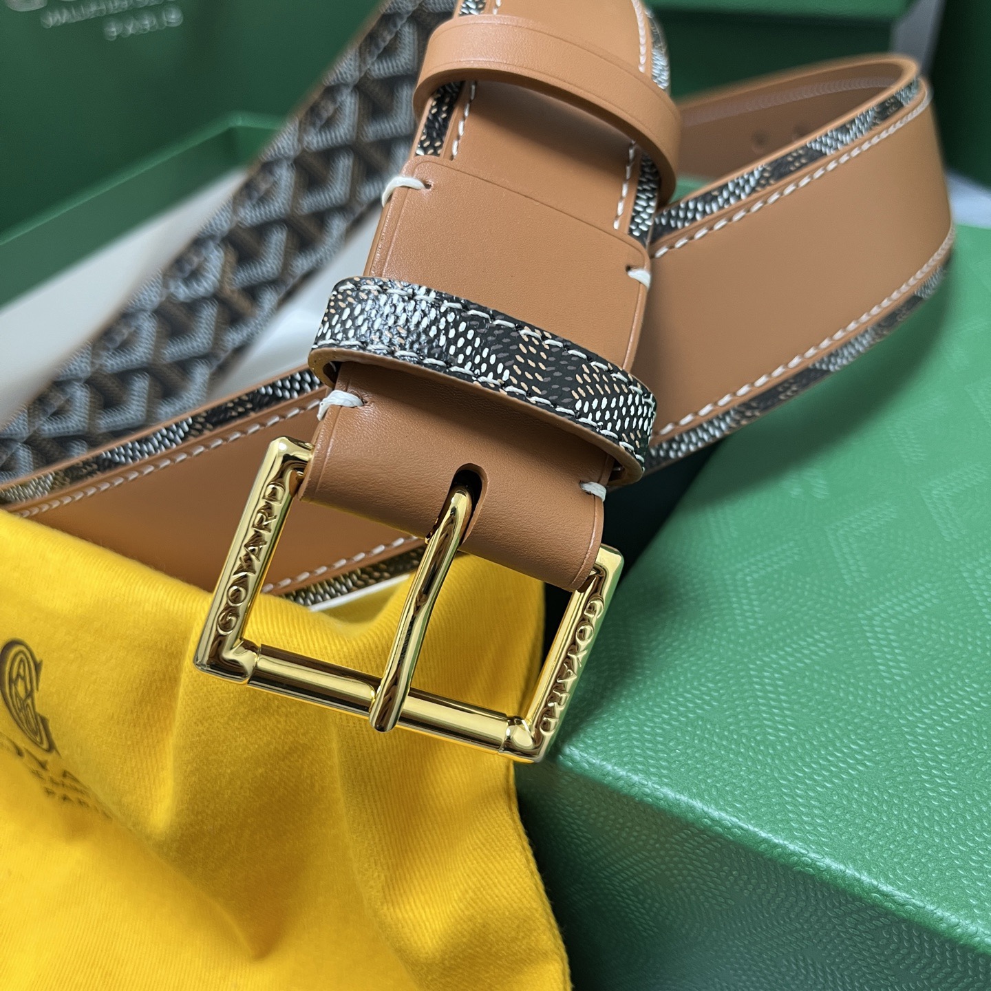 Goyard 고야드 소가죽 패턴 리버서블 벨트 2