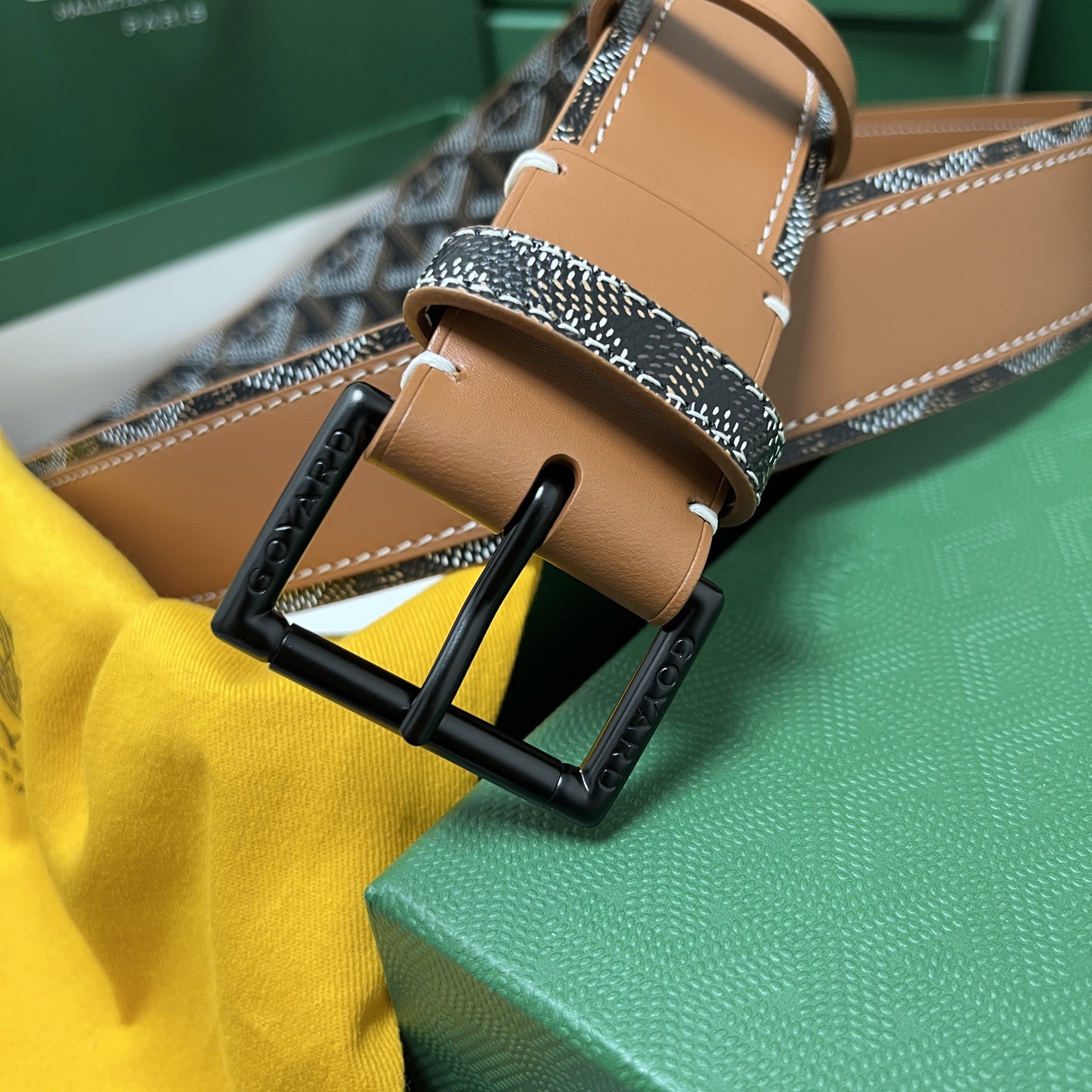 Goyard 고야드 소가죽 패턴 리버서블 벨트 2