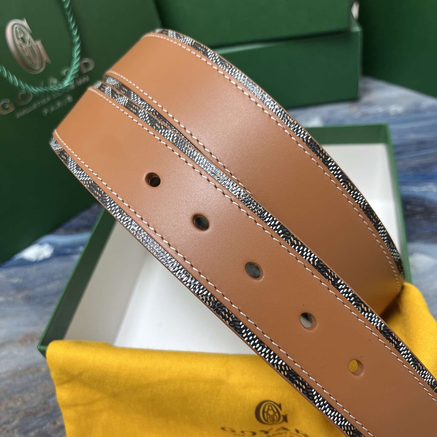 Goyard 고야드 소가죽 패턴 리버서블 벨트 5