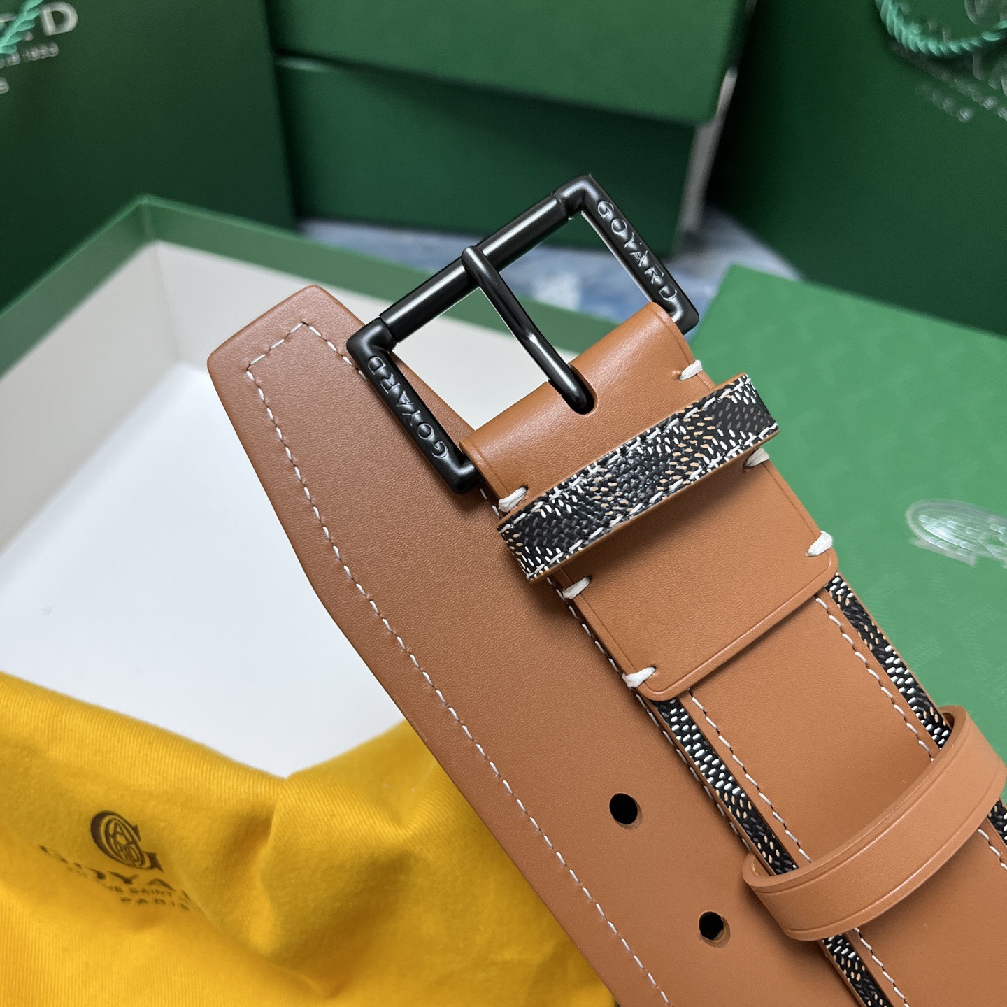 Goyard 고야드 소가죽 패턴 리버서블 벨트 6