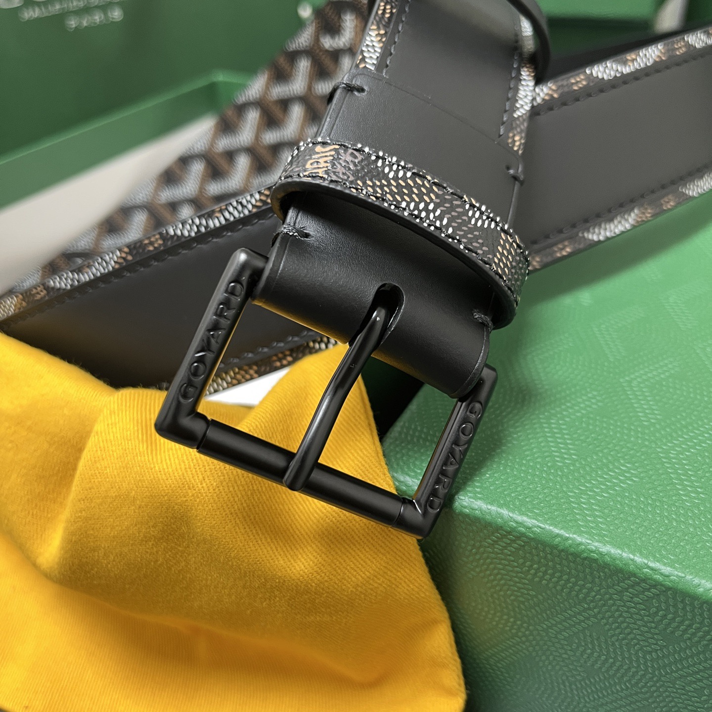 Goyard 고야드 소가죽 도그투스 코팅 캔버스 벨트 4cm 2