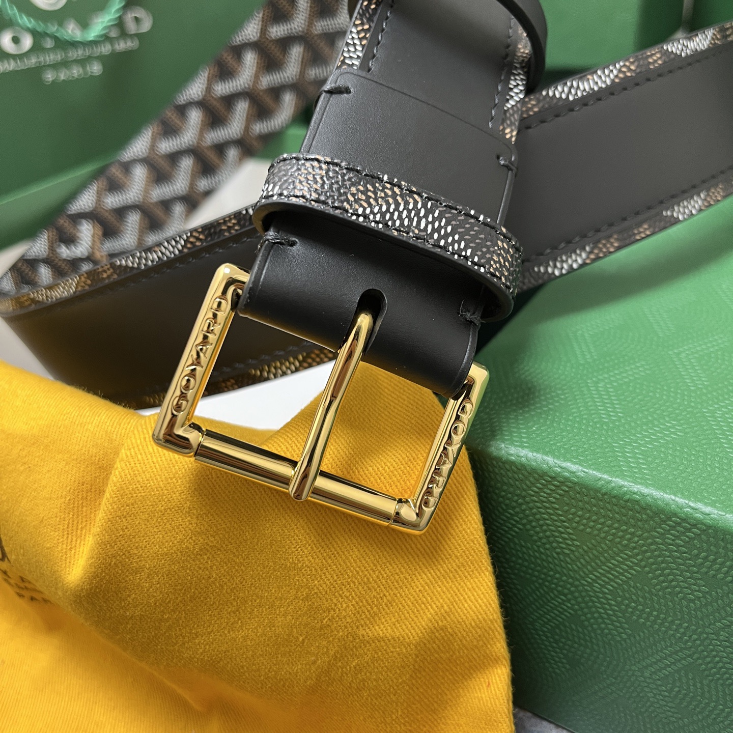 Goyard 고야드 소가죽 도그투스 코팅 캔버스 벨트 4cm 2