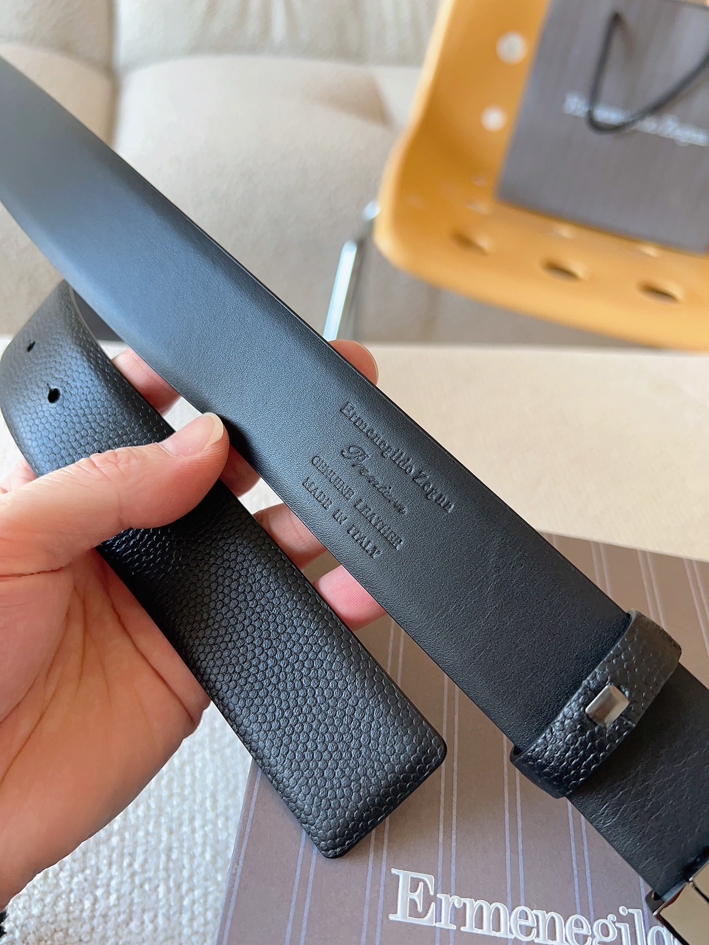 Zegna 제냐 남성 양면 가죽 벨트 5