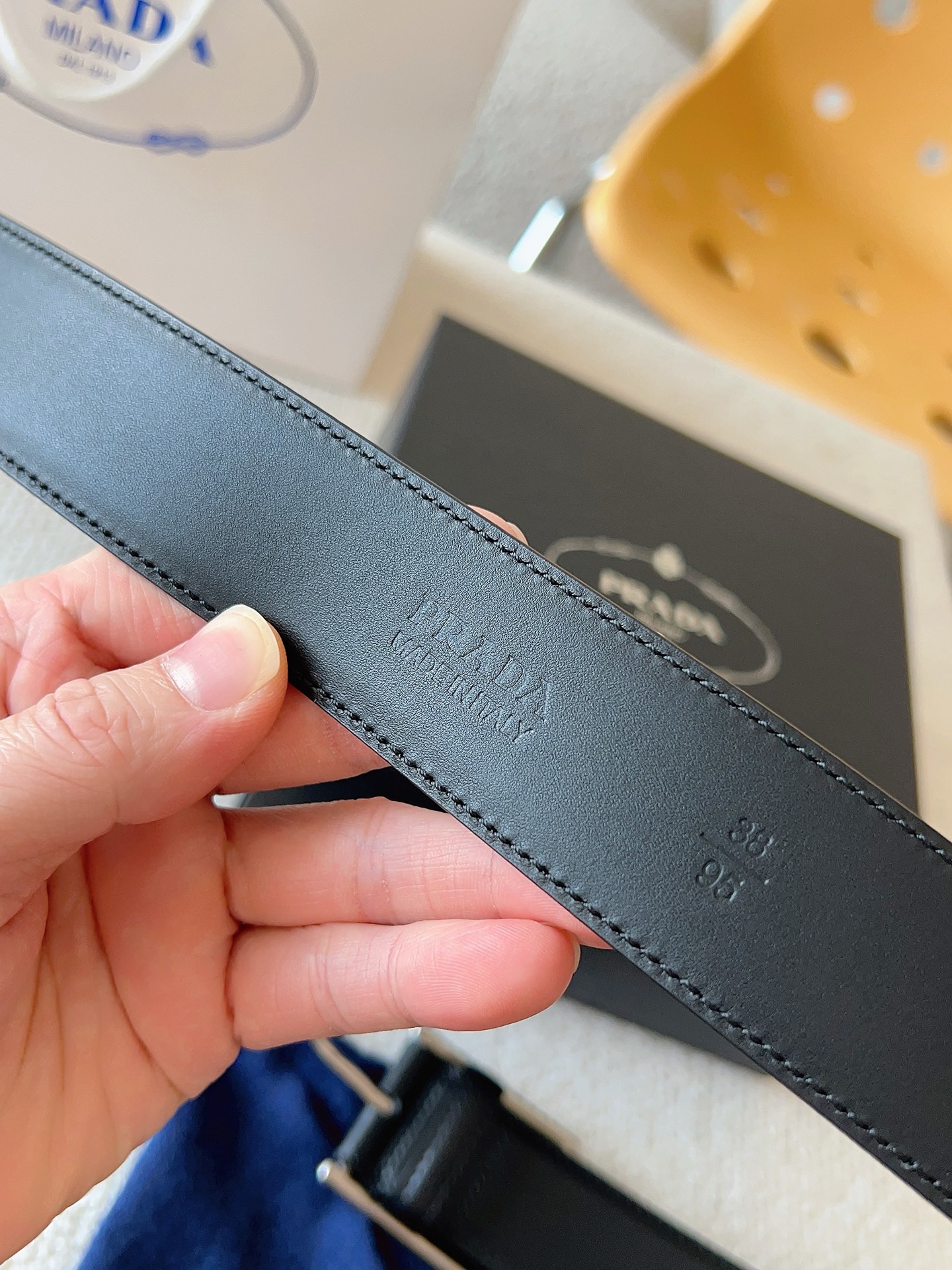 Prada 프라다 남성 가죽 벨트 35mm 9