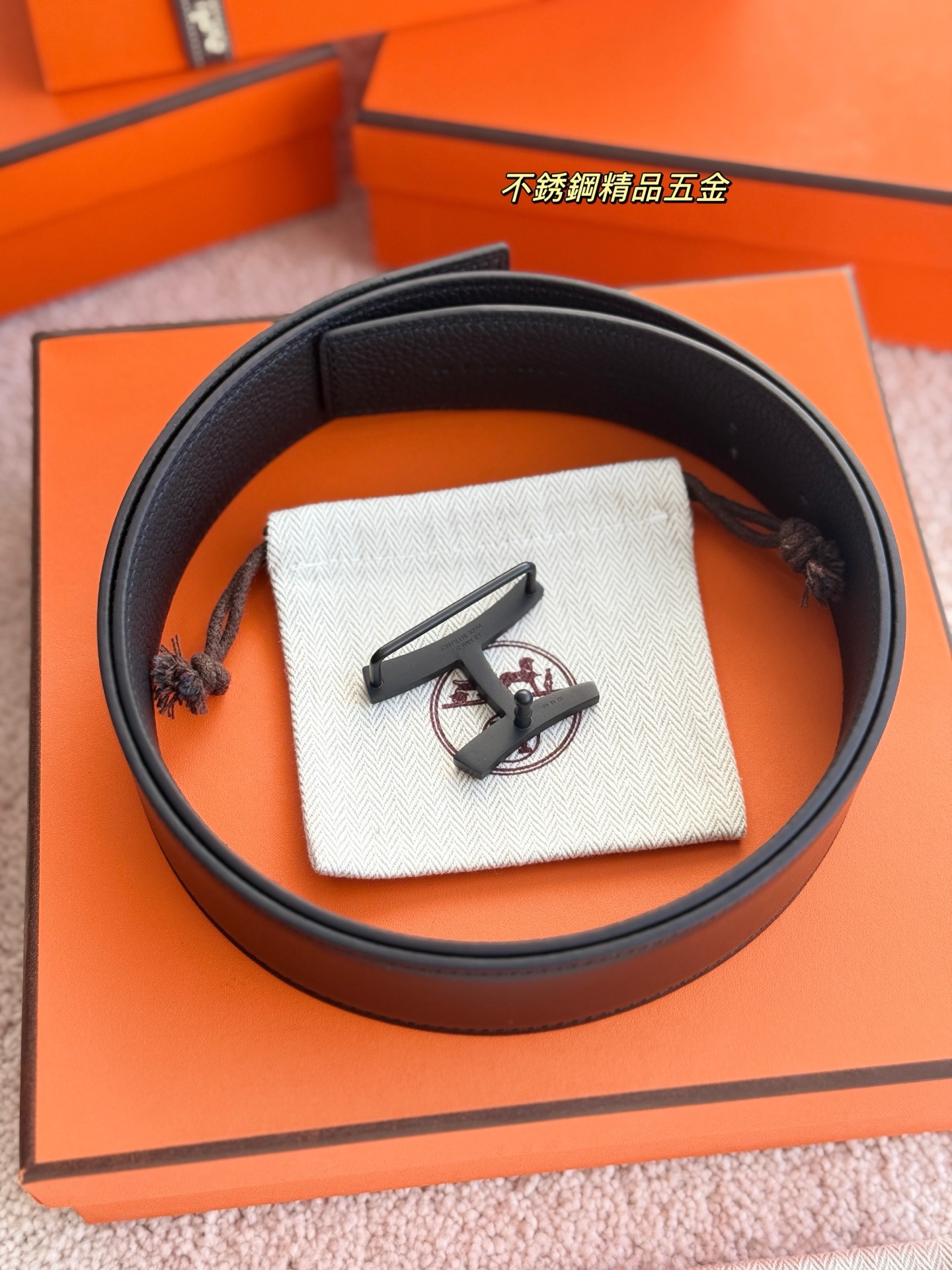 Hermes 에르메스 스크립트 버클 벨트 38mm – 앱솜 / 토고 가죽 (양면 리버서블) 4