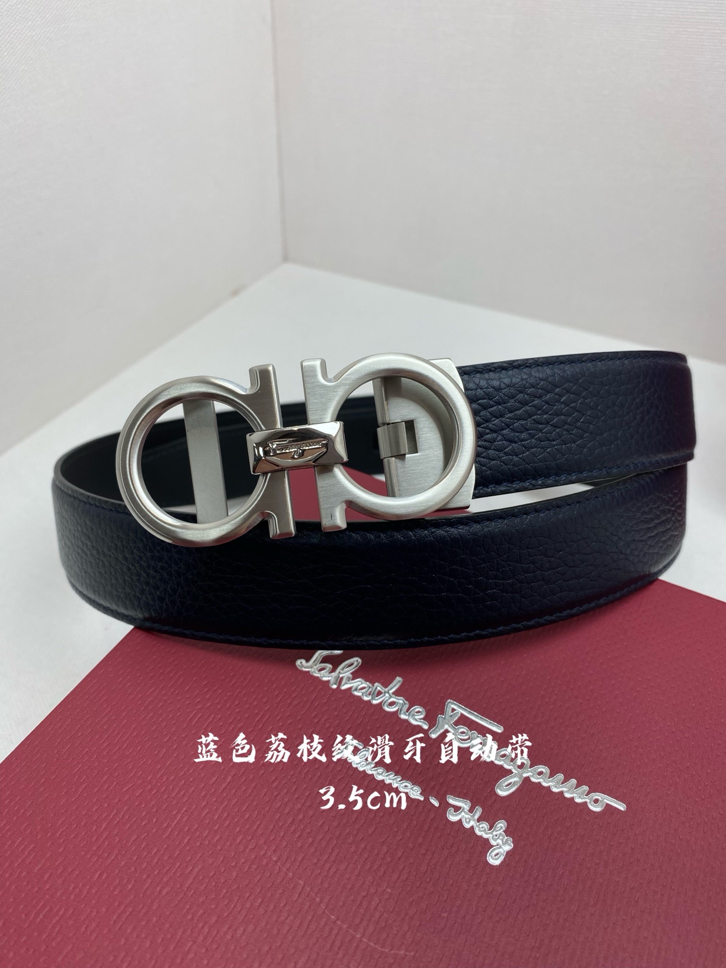 Ferragamo 페라가모 남성 자동 버클 가죽 벨트 2