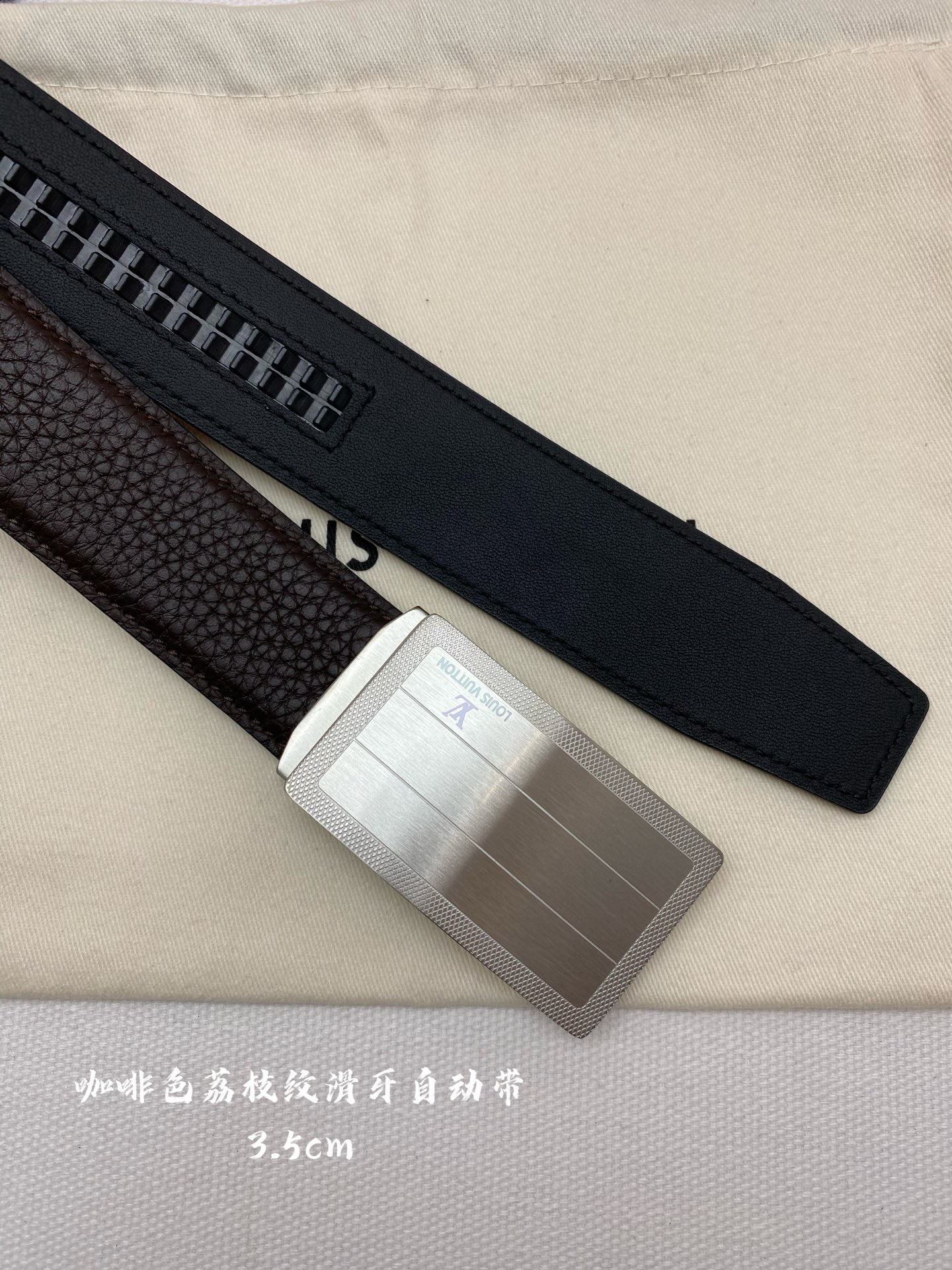 Louis Vuitton 루이비통 남성 자동 버클 가죽 벨트 3.5cm 6