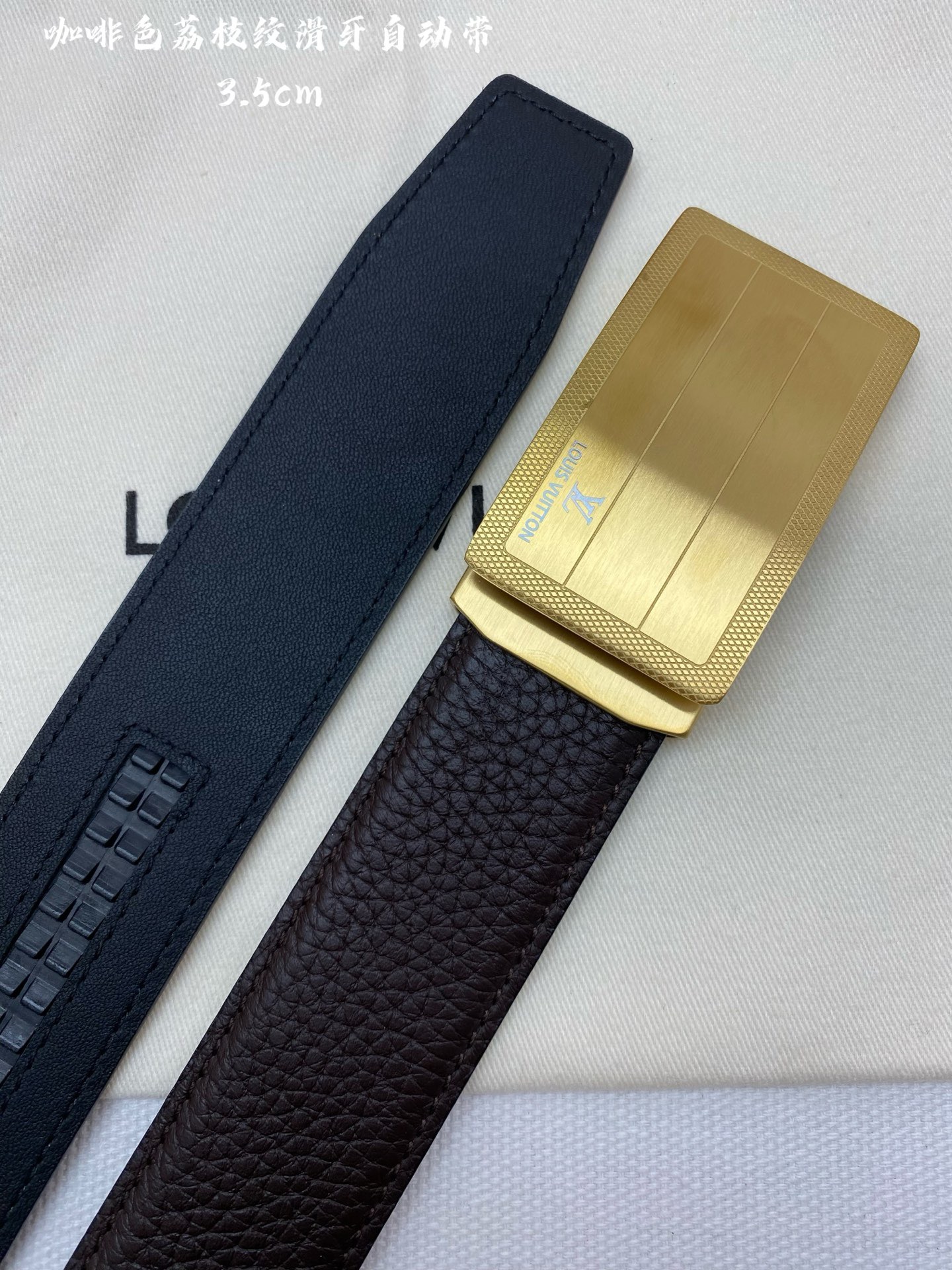 Louis Vuitton 루이비통 남성 자동 버클 가죽 벨트 3.5cm 7