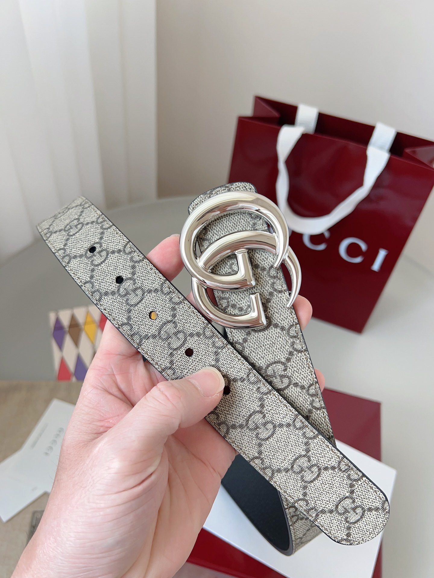 Gucci 구찌 GG 마몬트 리버서블 더블 G 벨트 3