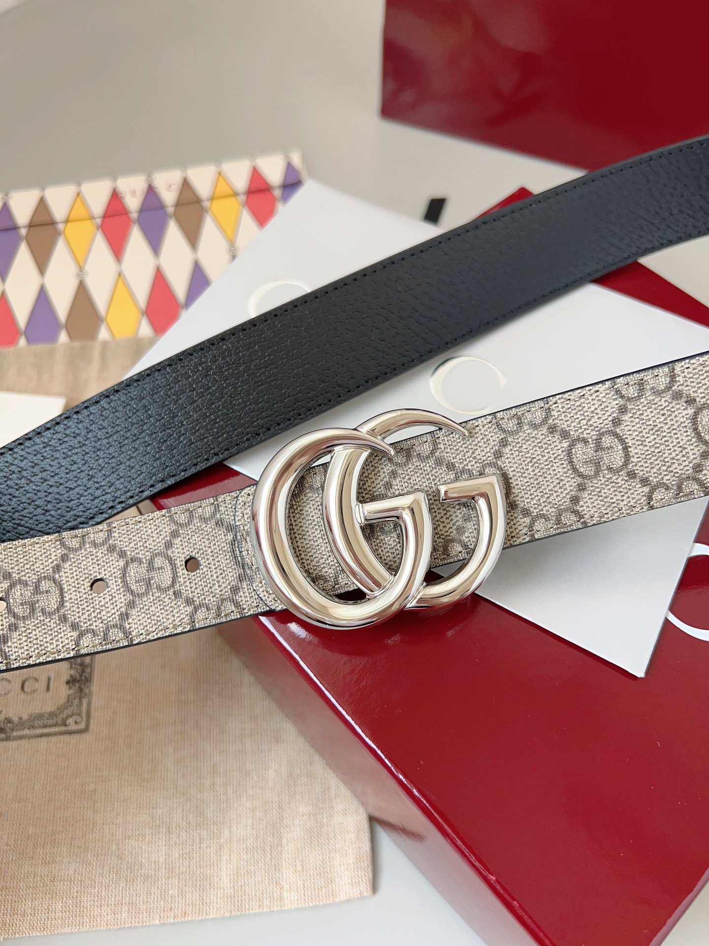 Gucci 구찌 GG 마몬트 리버서블 더블 G 벨트 6