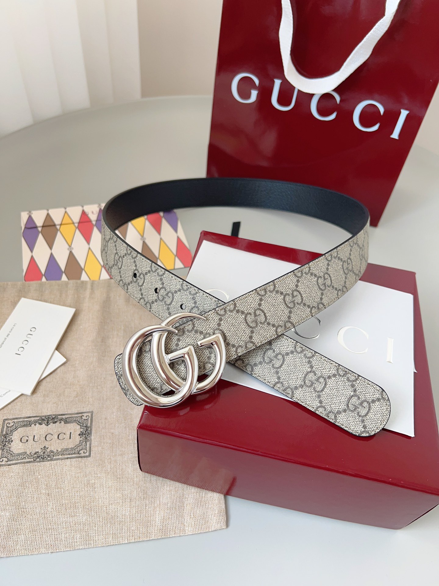 Gucci 구찌 GG 마몬트 리버서블 더블 G 벨트 7