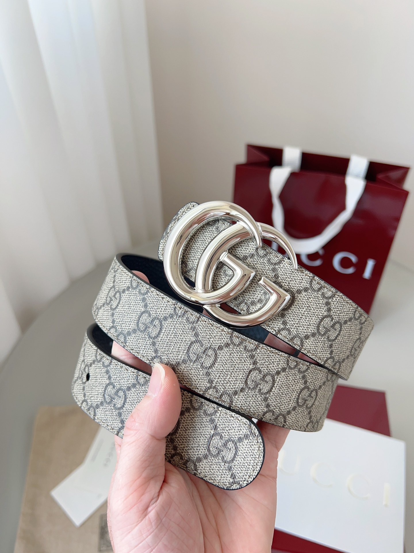 Gucci 구찌 GG 마몬트 리버서블 더블 G 벨트 8