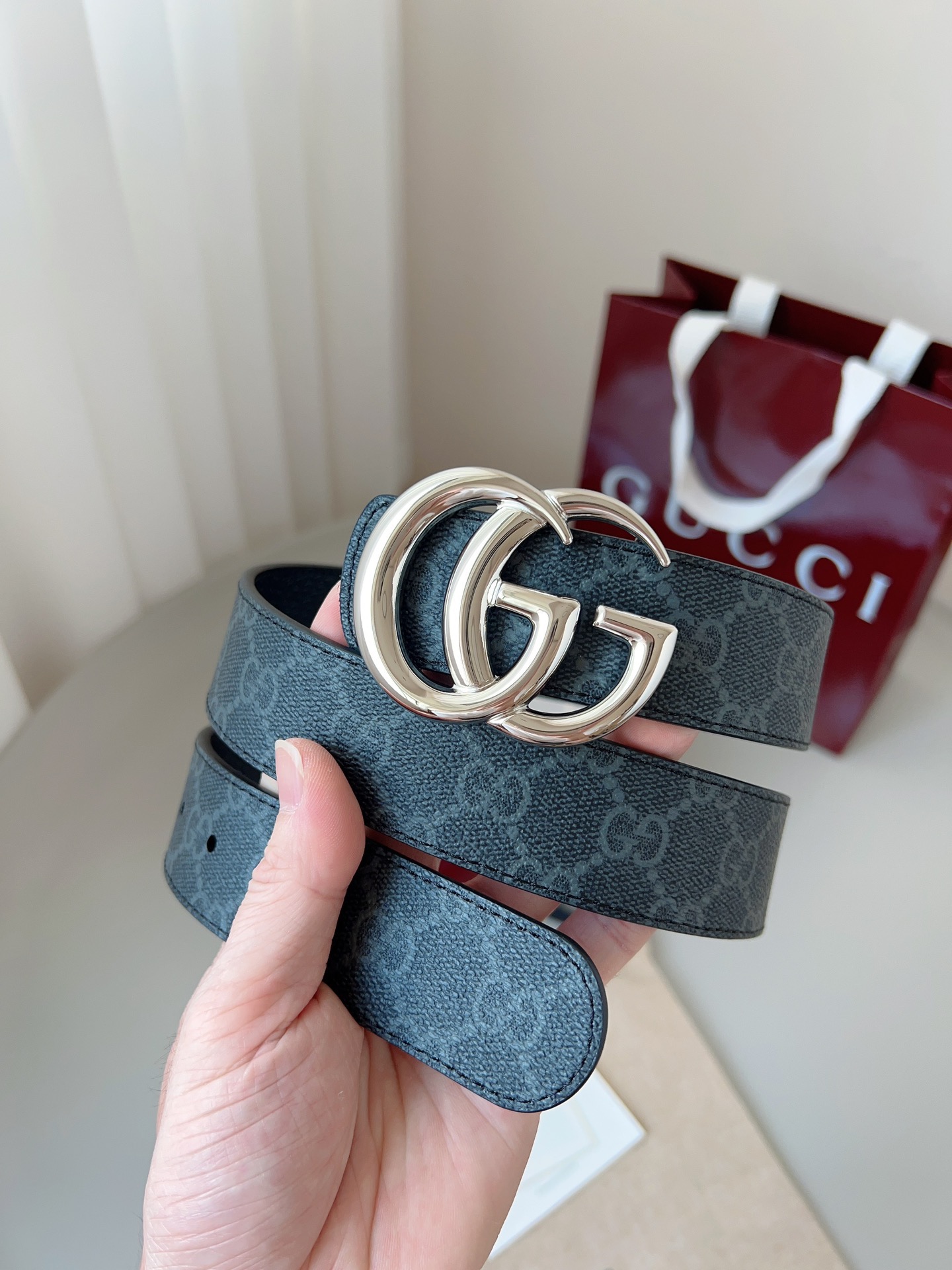 Gucci 구찌 GG 마몬트 리버서블 더블 G 벨트 8