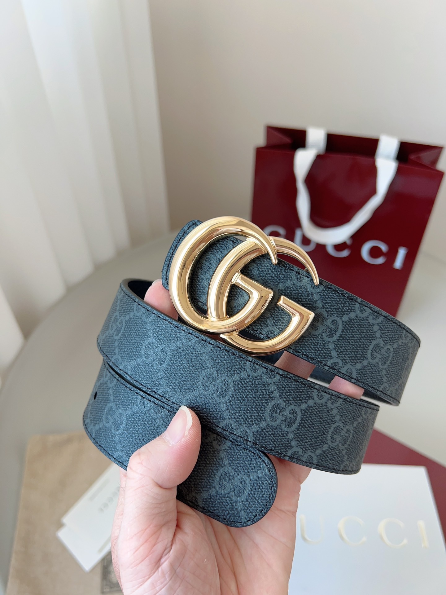 Gucci 구찌 GG 마몬트 리버서블 더블 G 벨트 2