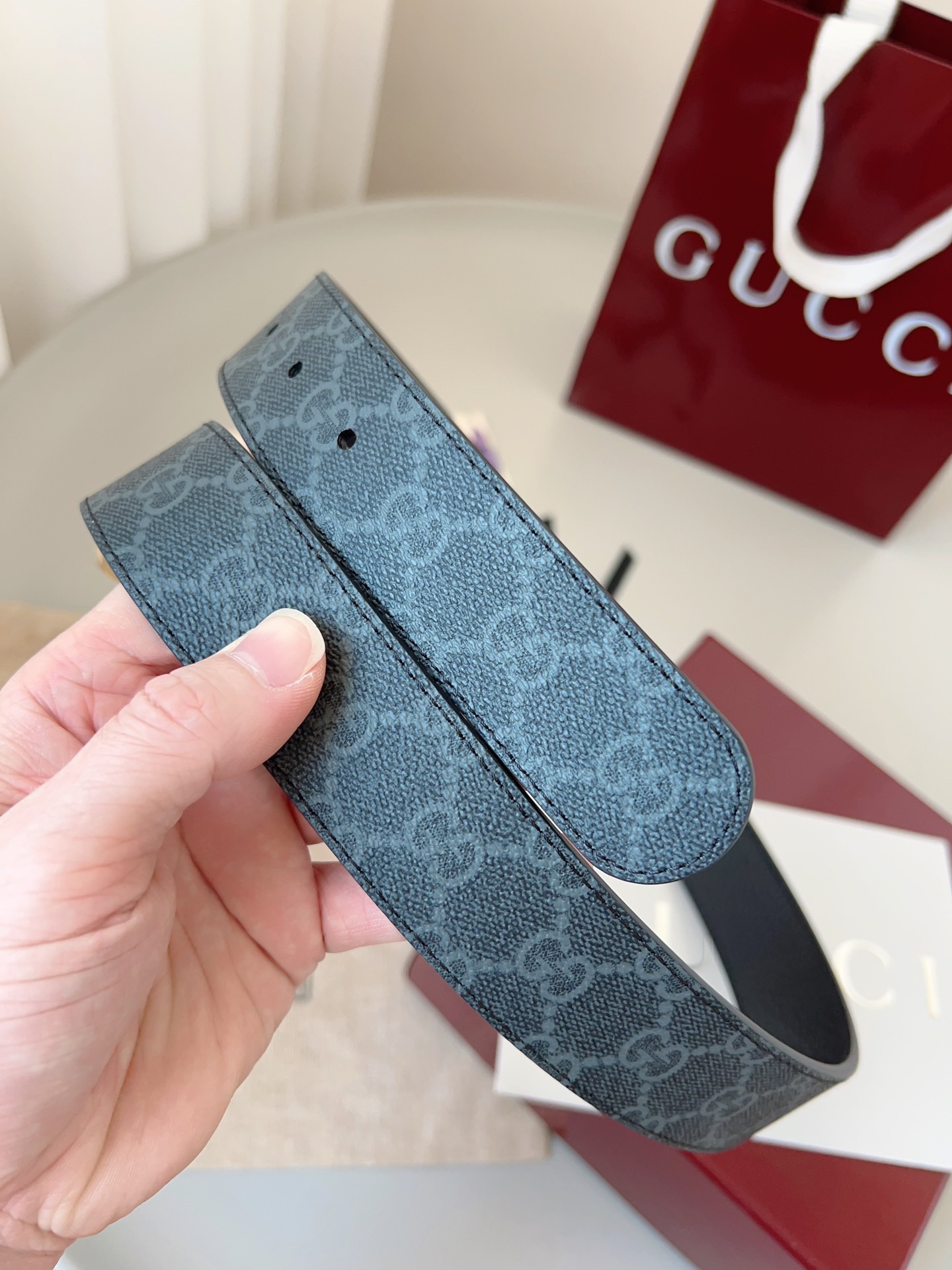 Gucci 구찌 GG 마몬트 리버서블 더블 G 벨트 5