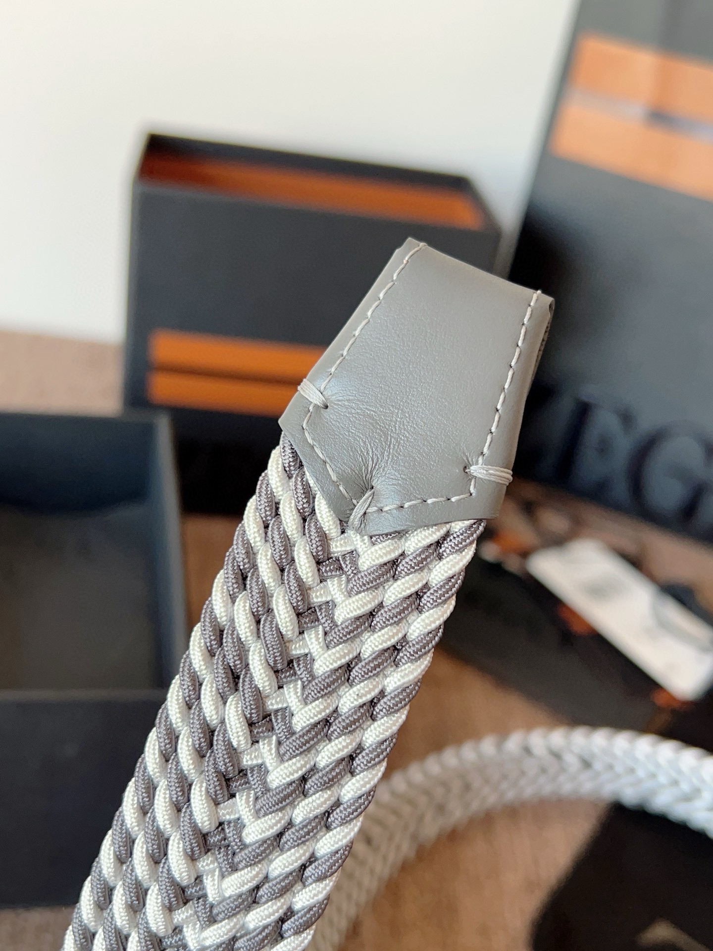 Zegna 제냐 직조 탄성 남성 벨트 9