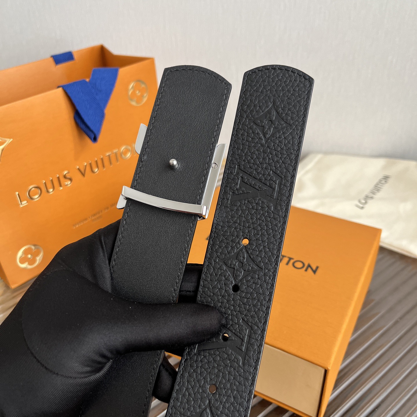 Louis Vuitton 루이비통 루이 비통 모노그램 레인보우 버클 소가죽 벨트 5