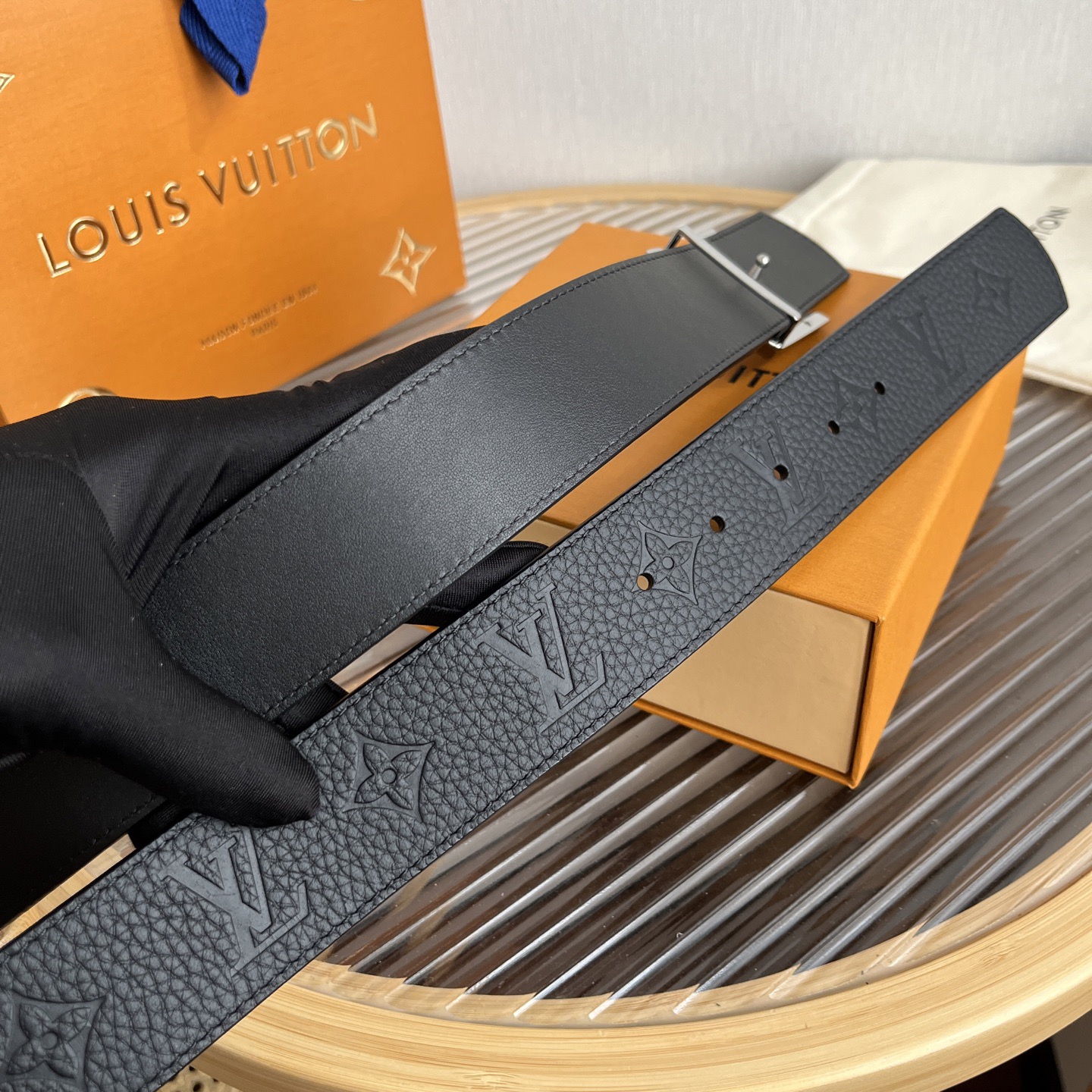 Louis Vuitton 루이비통 루이 비통 모노그램 레인보우 버클 소가죽 벨트 6