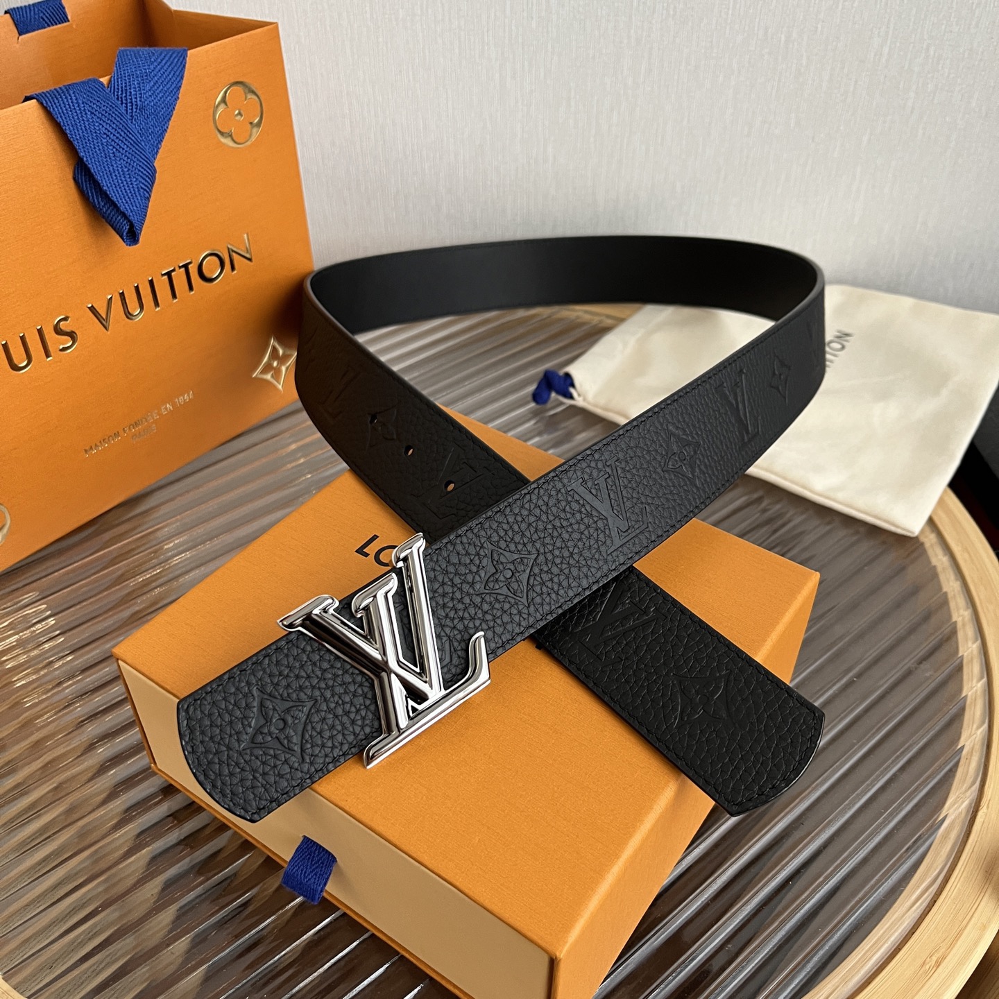 Louis Vuitton 루이비통 루이 비통 모노그램 레인보우 버클 소가죽 벨트 7