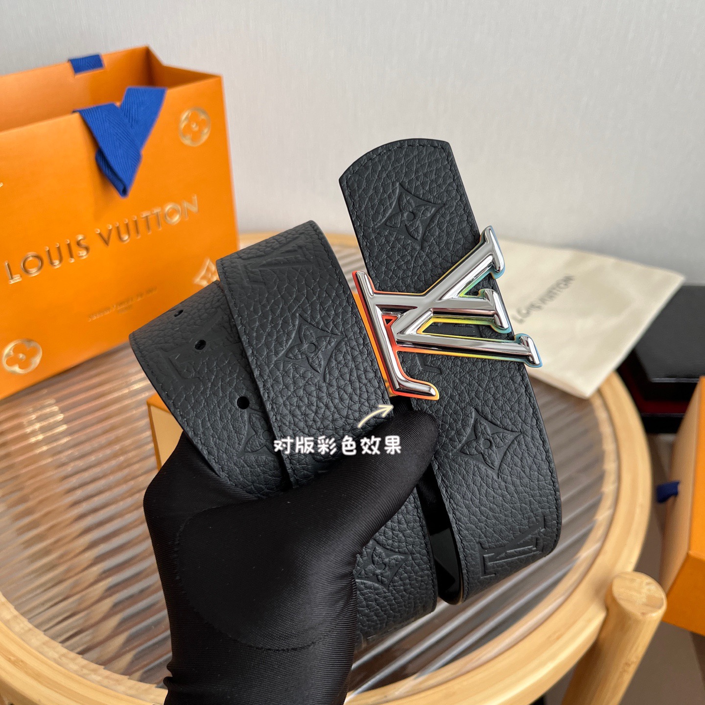 Louis Vuitton 루이비통 루이 비통 모노그램 레인보우 버클 소가죽 벨트 9