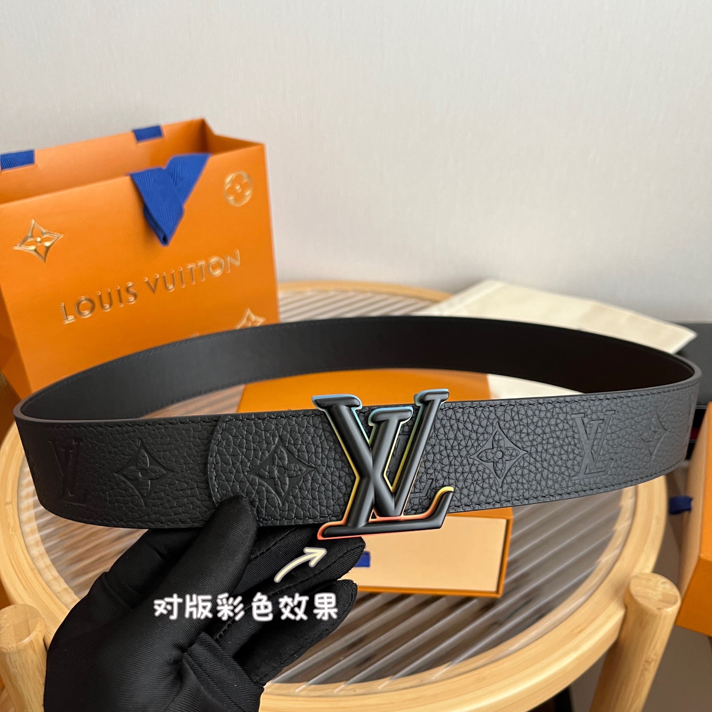 Louis Vuitton 루이비통 루이 비통 모노그램 레인보우 버클 소가죽 벨트 1