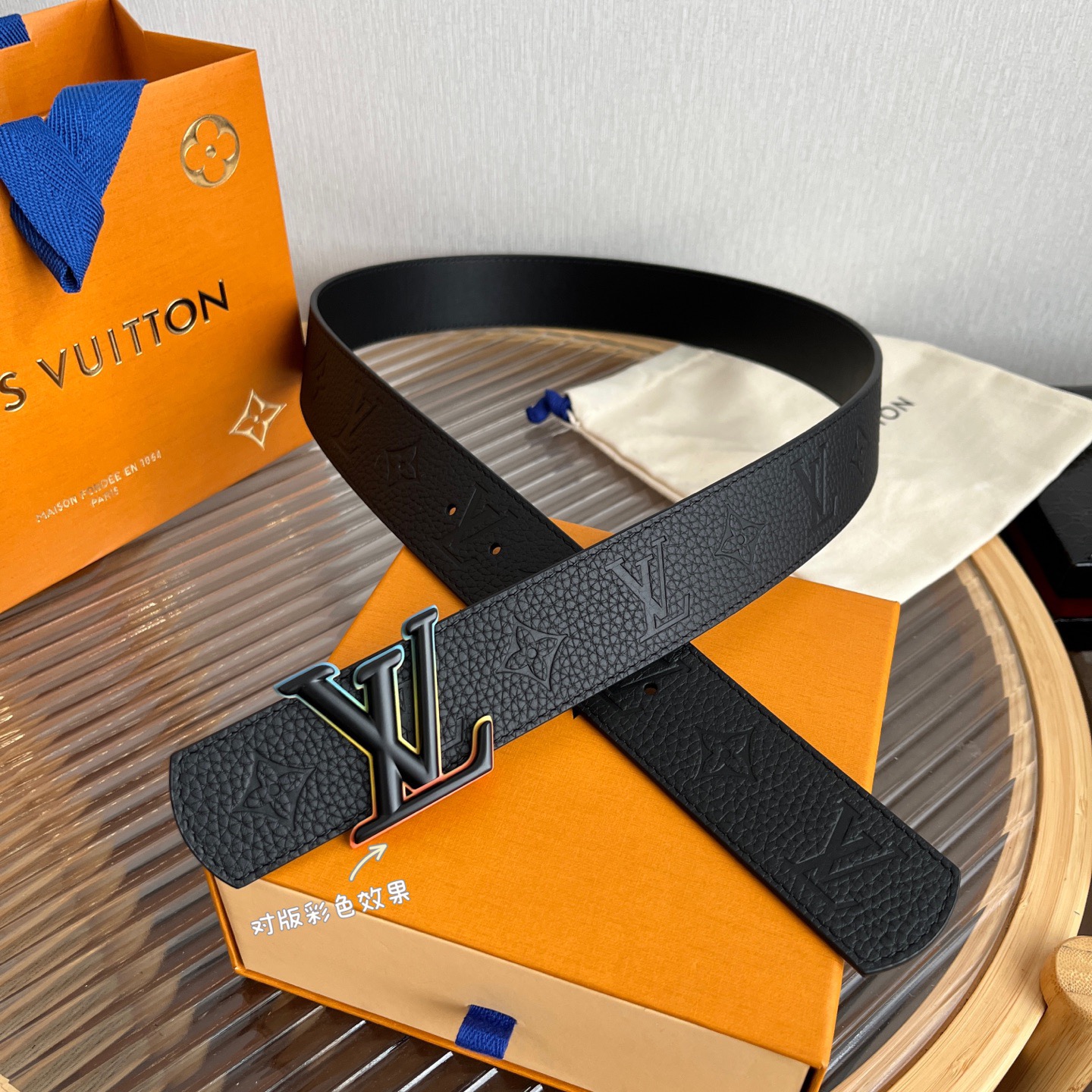 Louis Vuitton 루이비통 루이 비통 모노그램 레인보우 버클 소가죽 벨트 7