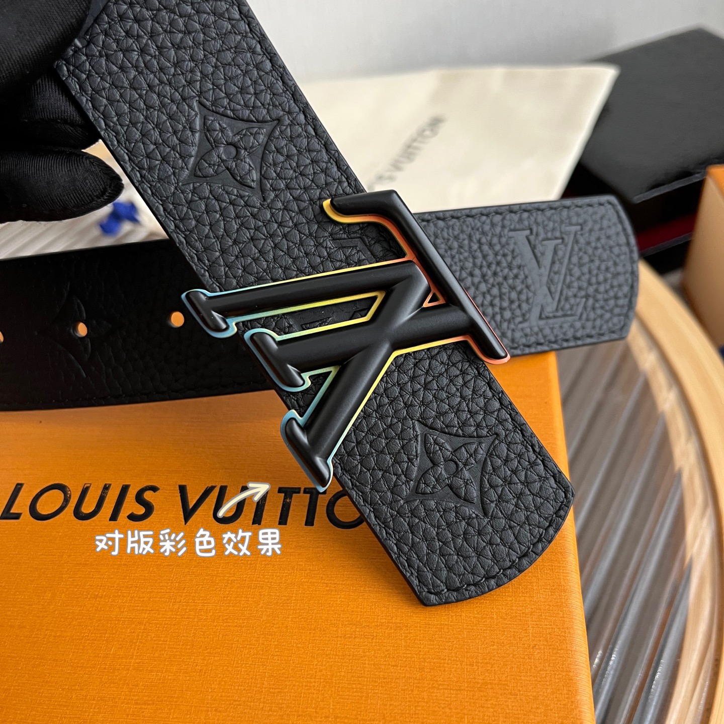 Louis Vuitton 루이비통 루이 비통 모노그램 레인보우 버클 소가죽 벨트 9